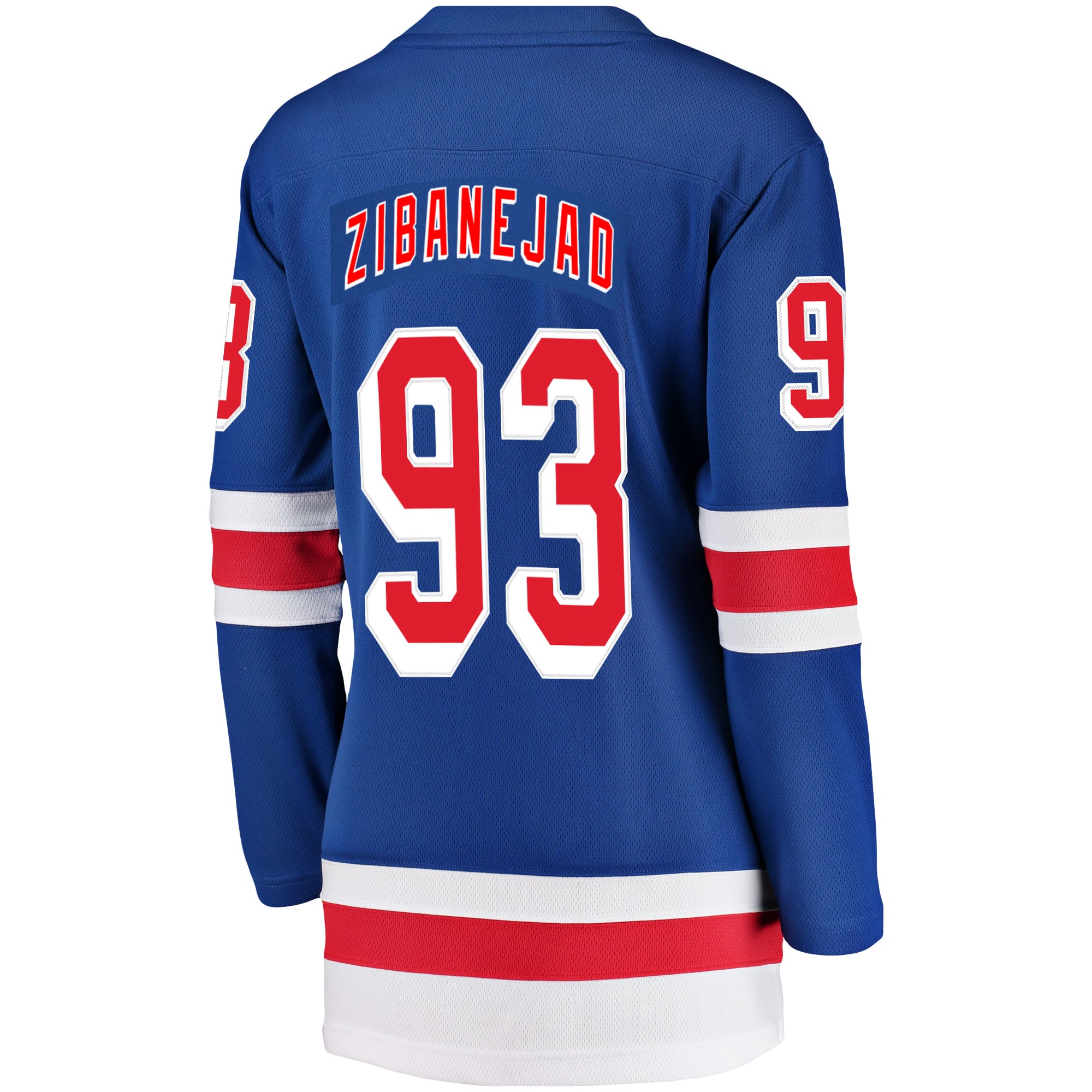 Mika Zibanejad New York Rangers Women's Breakaway Player Jersey - Blue - Image 4