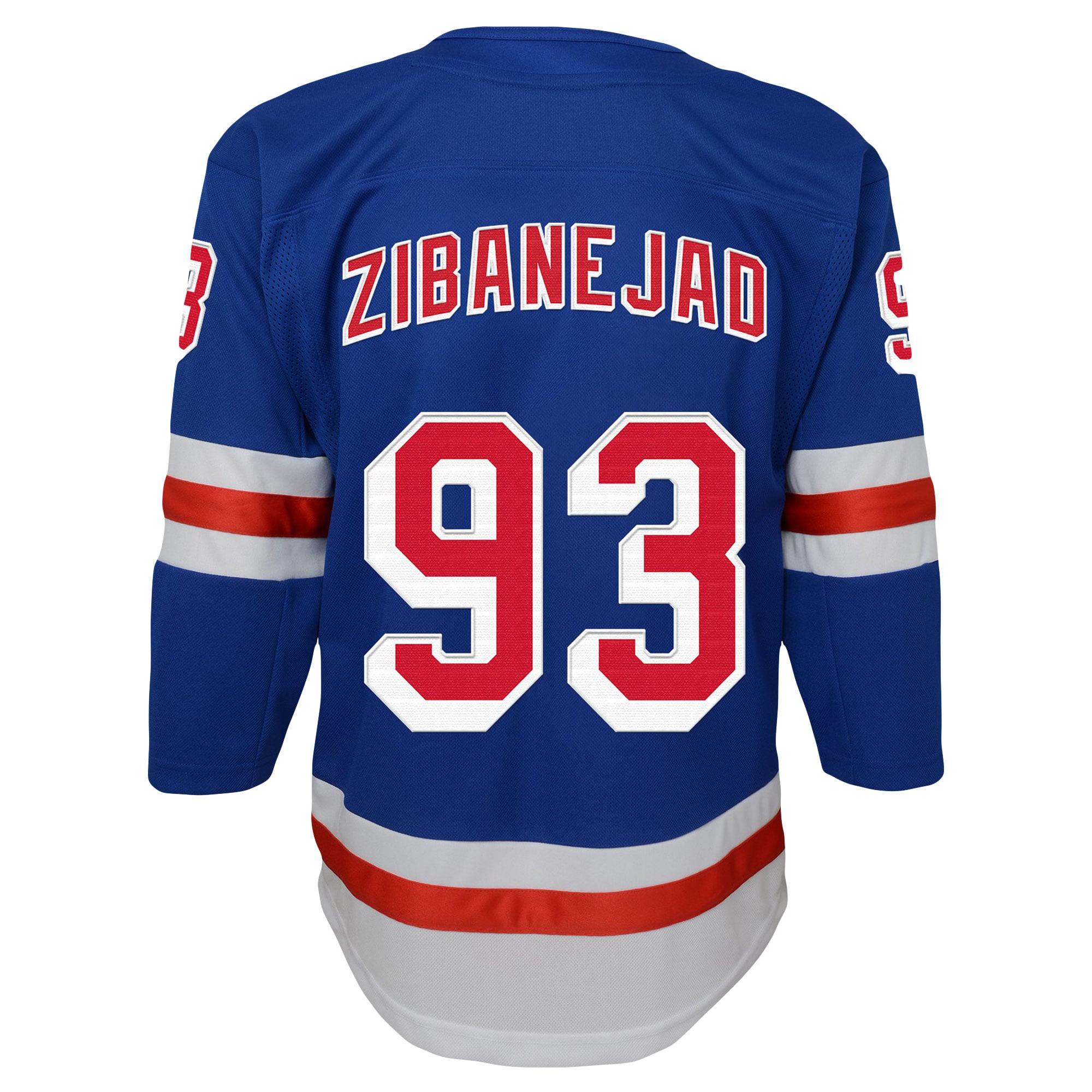 Mika Zibanejad New York Rangers Youth Home Premier Player Jersey - Blue - Image 4