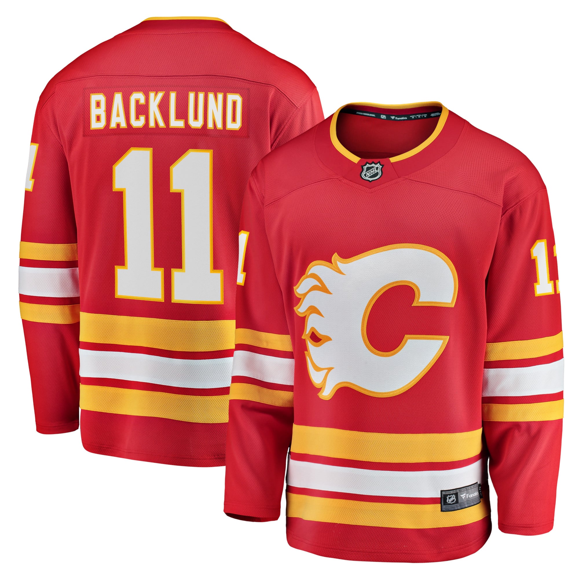 Mikael Backlund Calgary Flames Home Breakaway Player Jersey - Red - Image 2