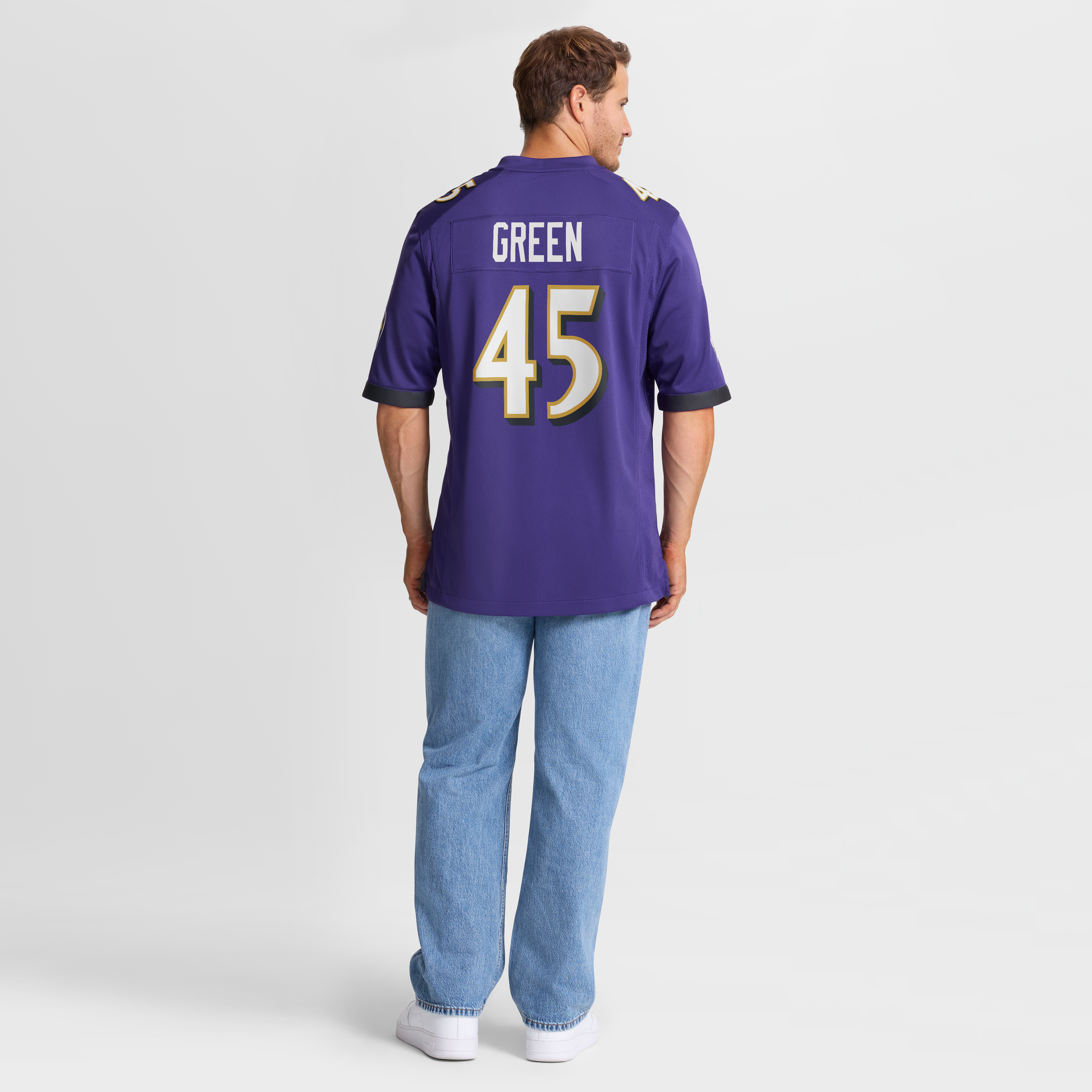 Mike Green Baltimore Ravens Team Game Jersey - Purple - Image 9