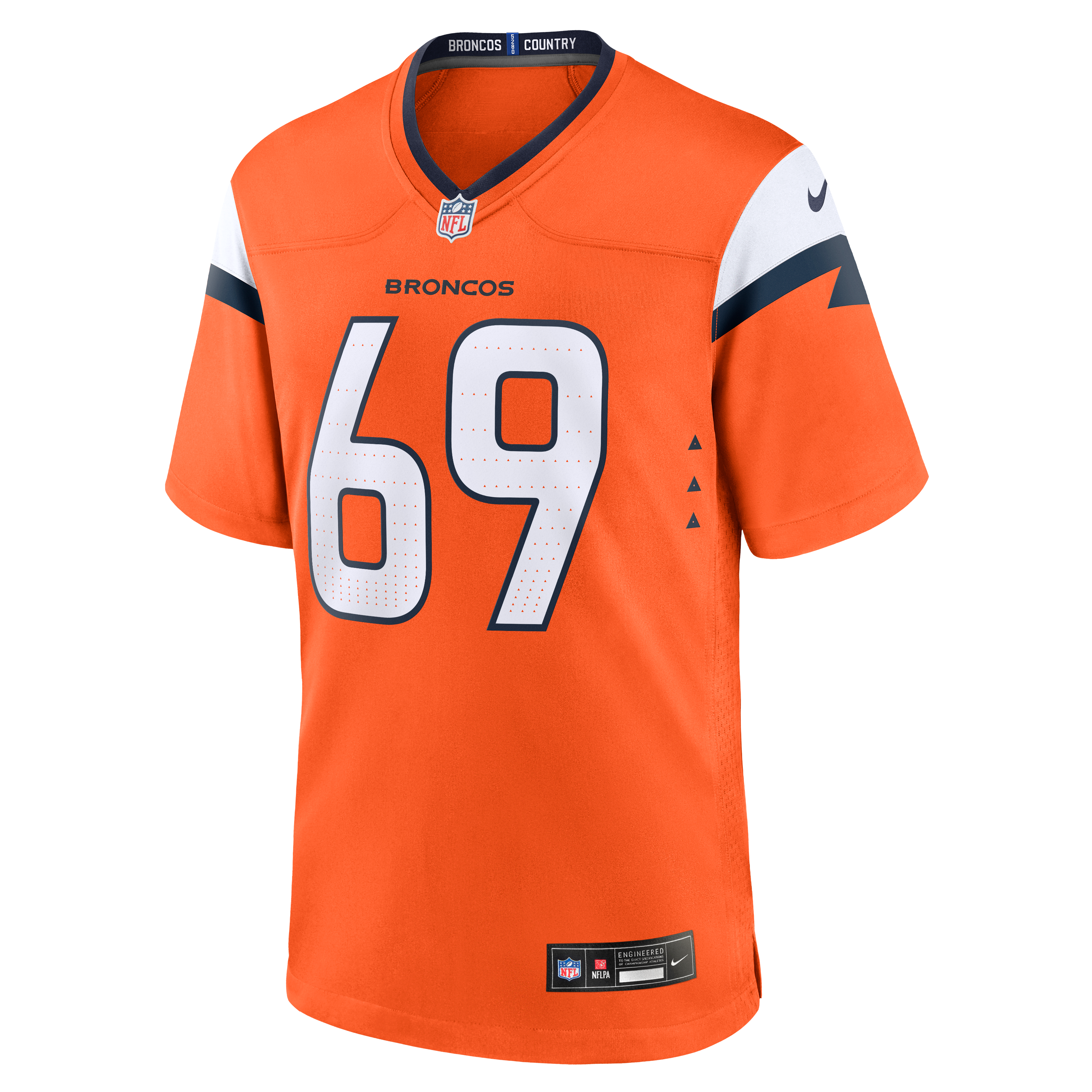 Mike McGlinchey Denver Broncos Team Game Jersey - Orange - Image 3