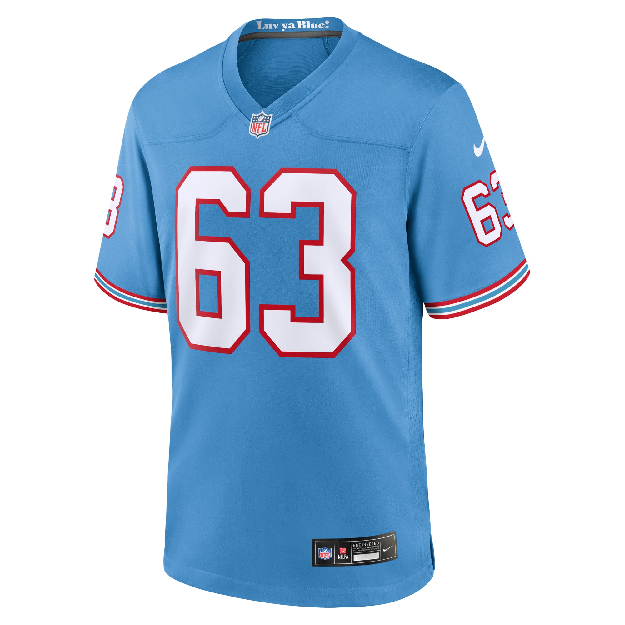 Mike Munchak Tennessee Titans Retired Player Alternate Game Jersey - Light Blue - Image 3