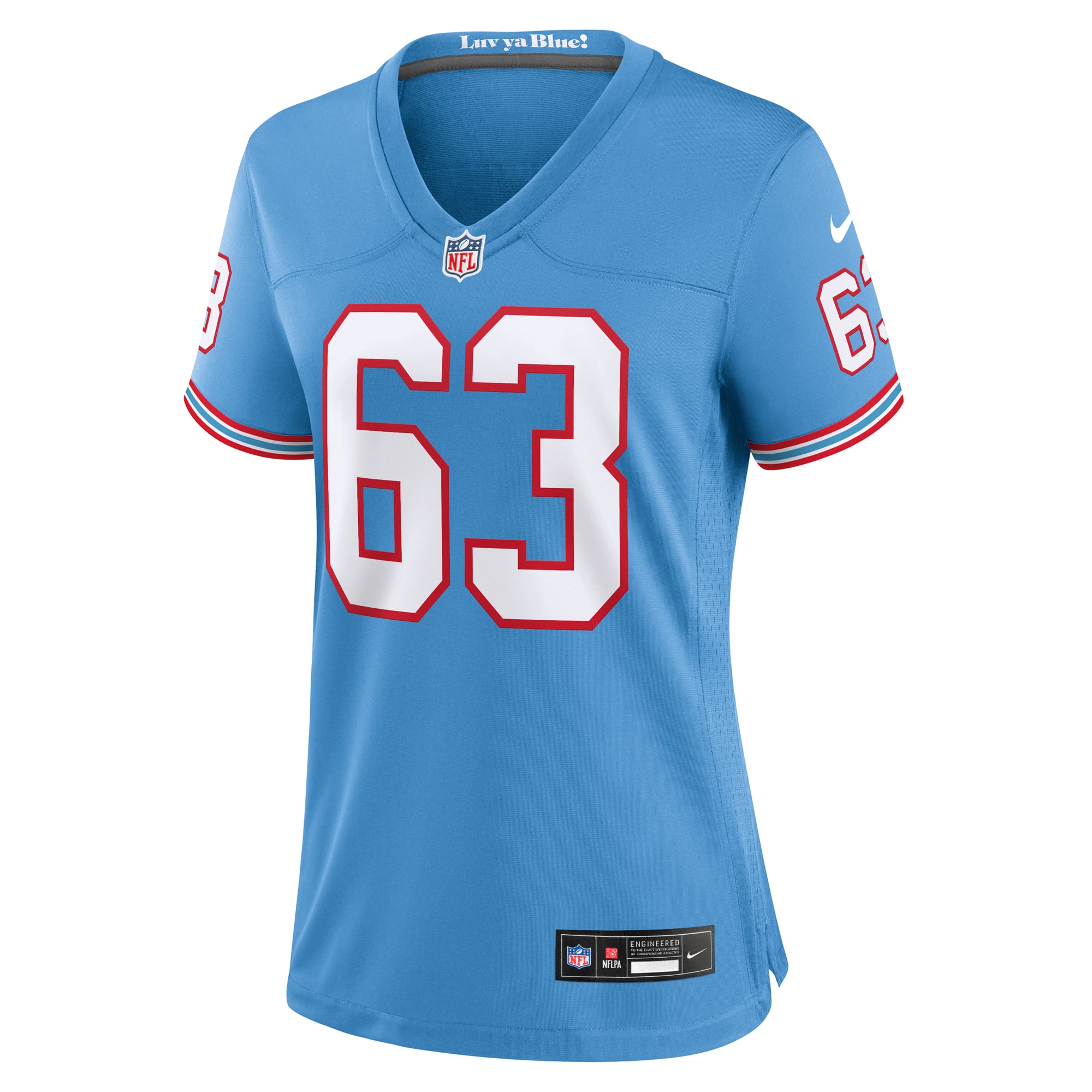 Mike Munchak Tennessee Titans Women's Oilers Throwback Retired Player Game Jersey - Light Blue - Image 3