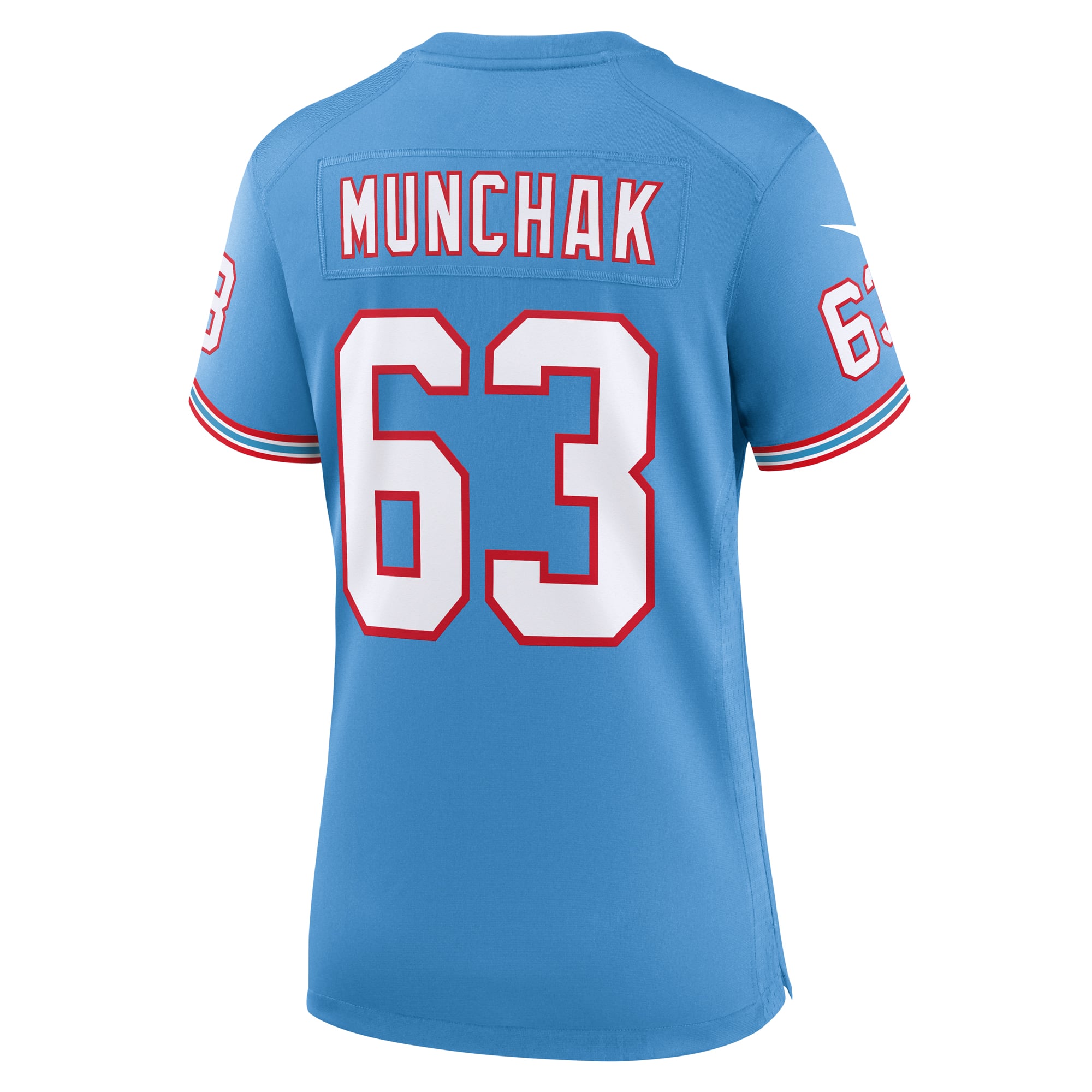 Mike Munchak Tennessee Titans Women's Oilers Throwback Retired Player Game Jersey - Light Blue - Image 4