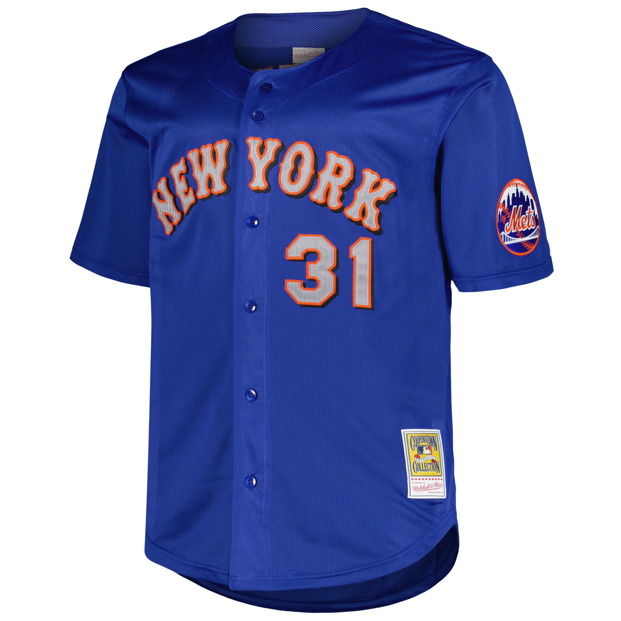 Mike Piazza New York Mets Big & Tall Cooperstown Mesh Batting Practice Jersey - Royal - Image 3