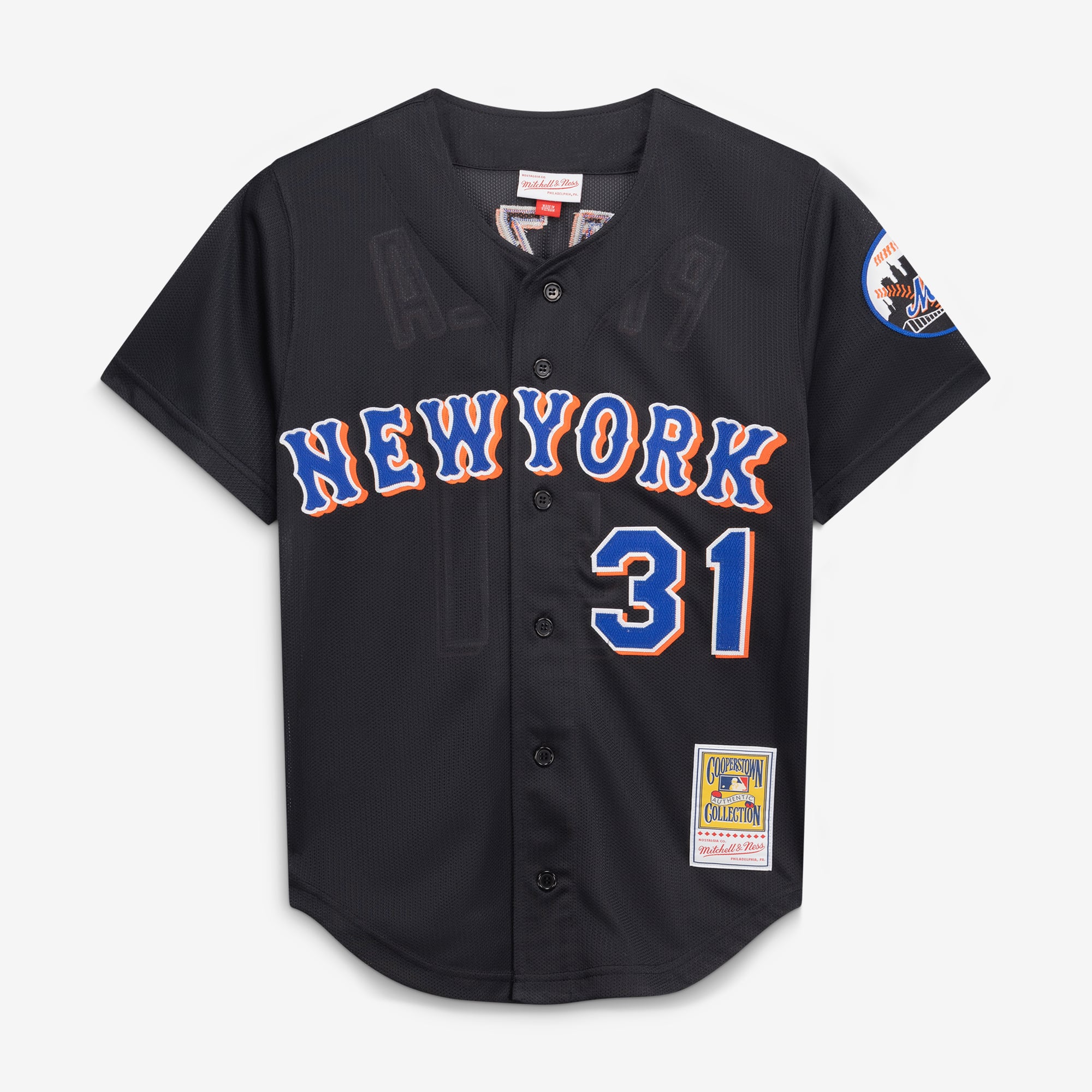 Mike Piazza New York Mets Cooperstown Collection 2000 Batting Practice Jersey - Black - Image 3