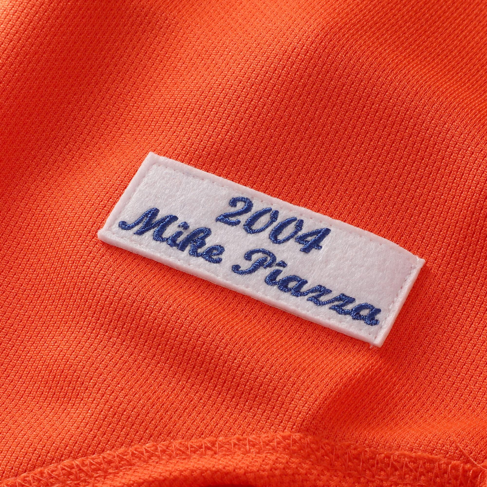 Mike Piazza New York Mets Cooperstown Collection Mesh Batting Practice Button-Up Jersey - Dark Orange - Image 8