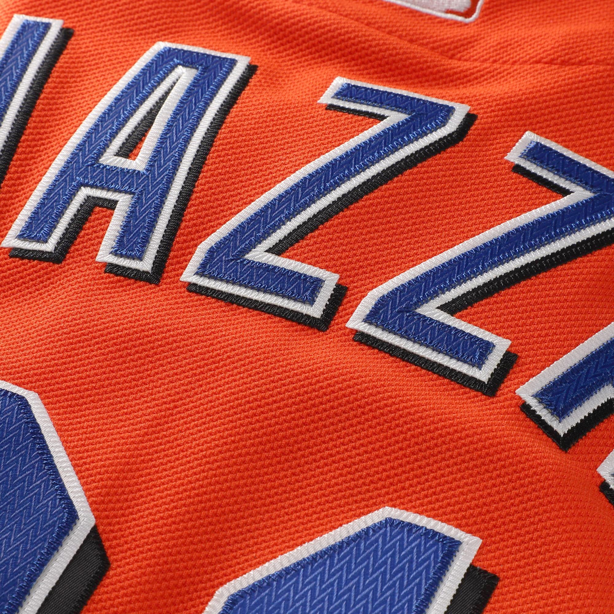 Mike Piazza New York Mets Cooperstown Collection Mesh Batting Practice Button-Up Jersey - Dark Orange - Image 6