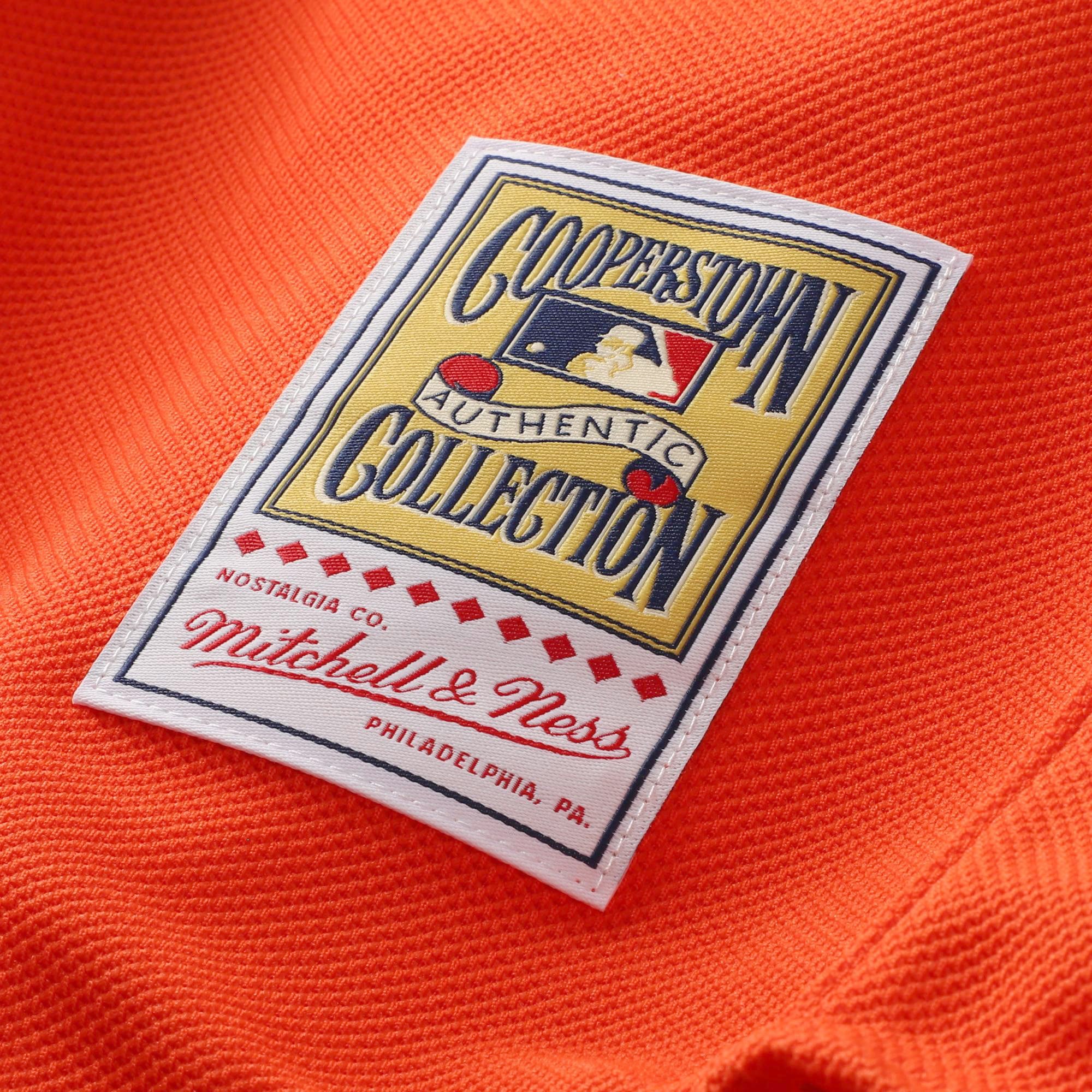 Mike Piazza New York Mets Cooperstown Collection Mesh Batting Practice Button-Up Jersey - Dark Orange - Image 9