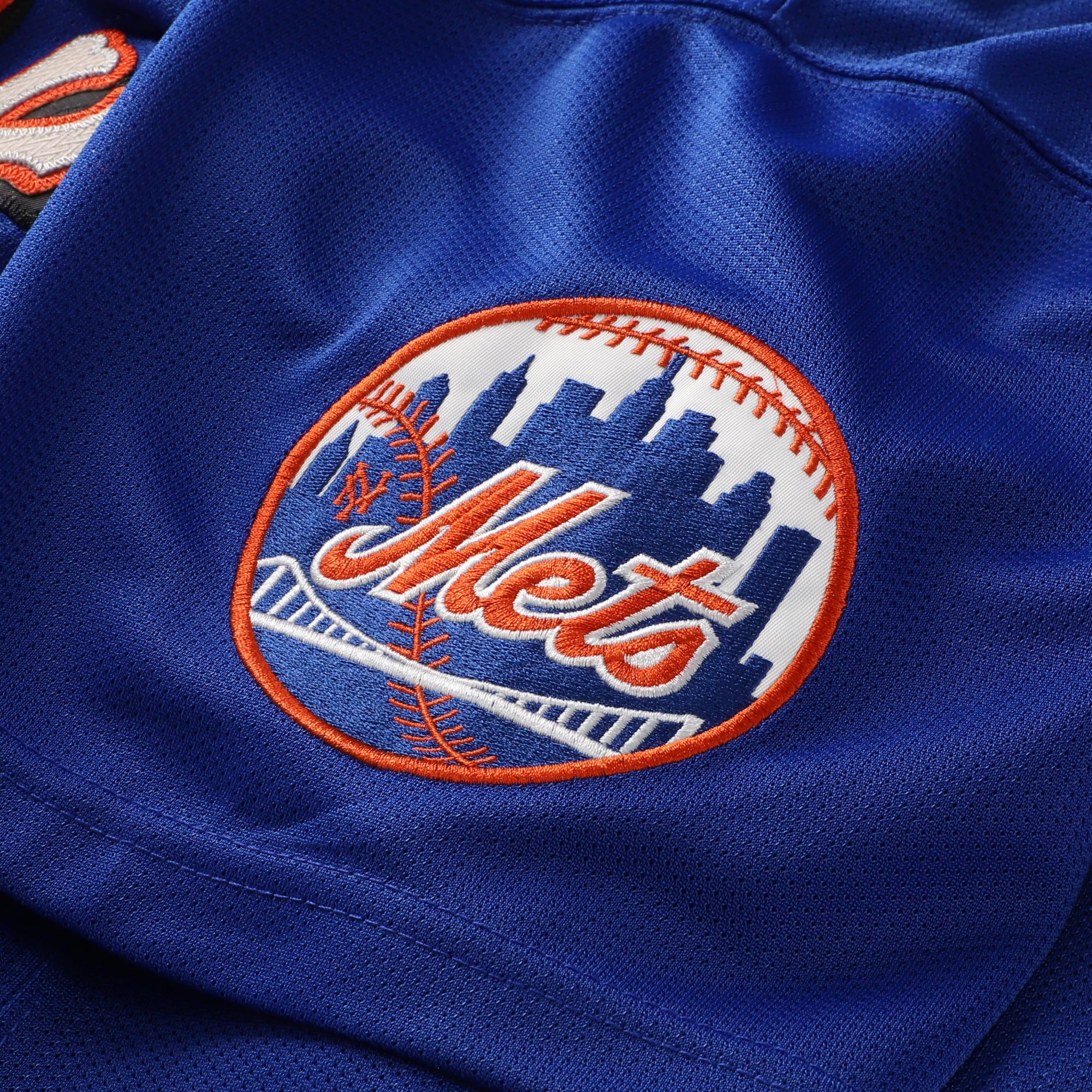Mike Piazza New York Mets Cooperstown Collection Mesh Batting Practice Button-Up Jersey - Orange - Royal - Image 7