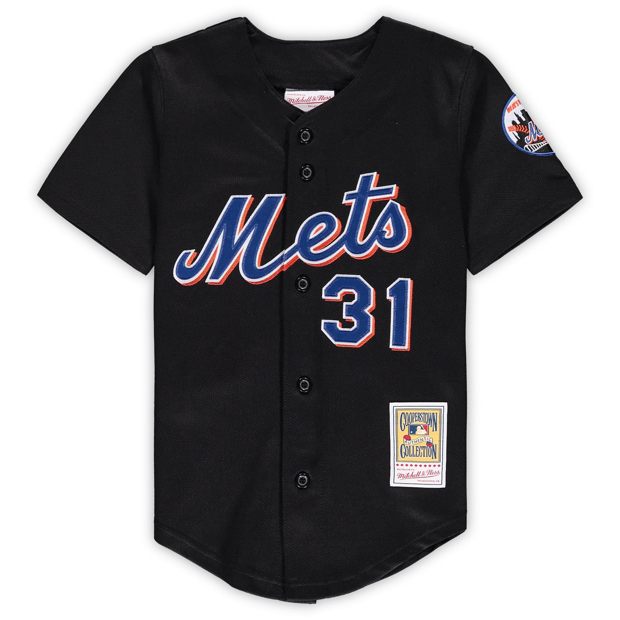 Mike Piazza New York Mets Preschool & Toddler Cooperstown Collection Mesh Jersey - Black - Image 3