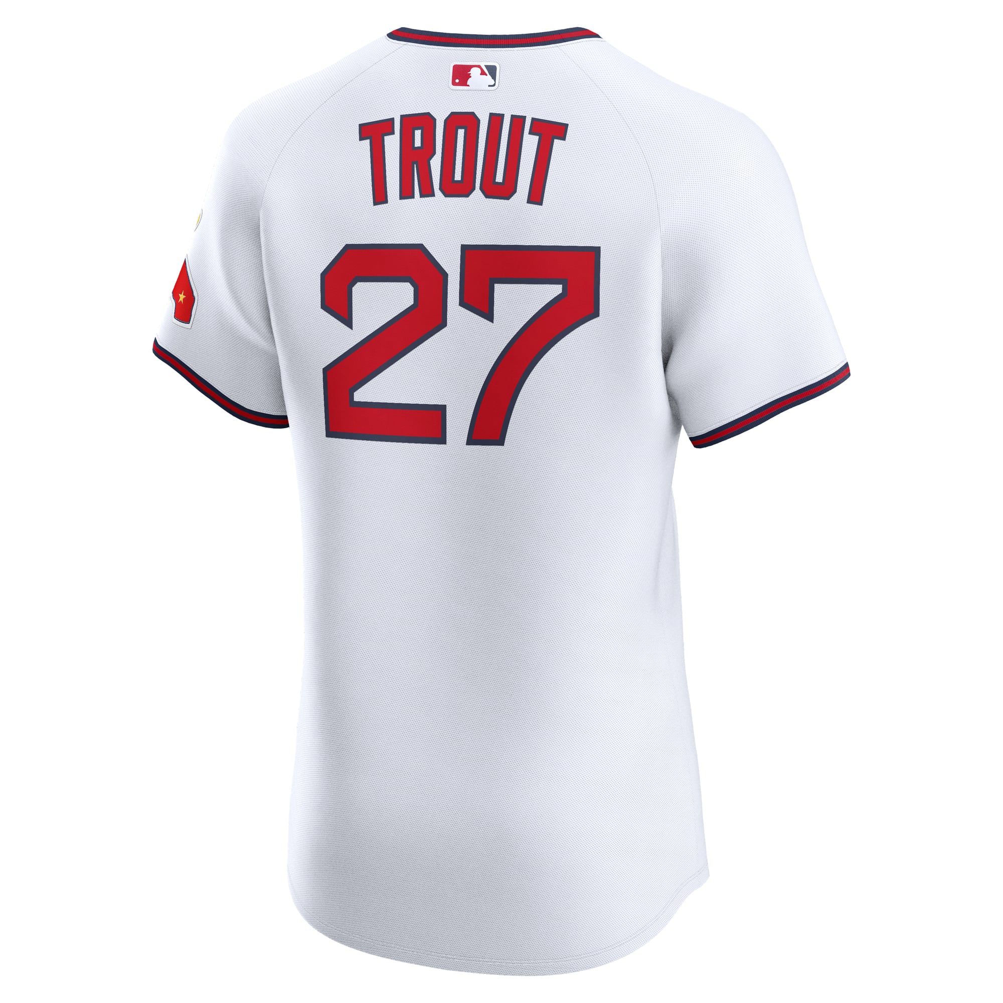 Mike Trout Los Angeles Angels Alternate 2 Elite Jersey - White - Image 4
