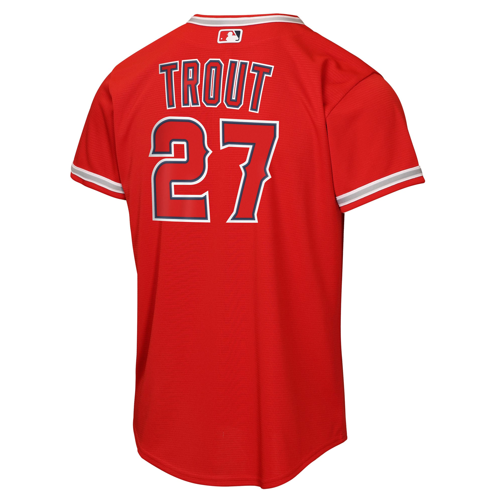 Mike Trout Los Angeles Angels Youth Alternate Jersey - Red - Image 4