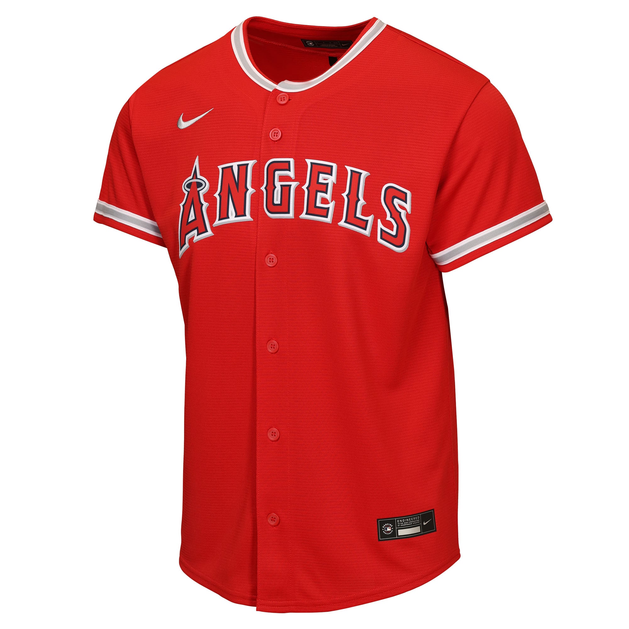 Mike Trout Los Angeles Angels Youth Alternate Jersey - Red - Image 3