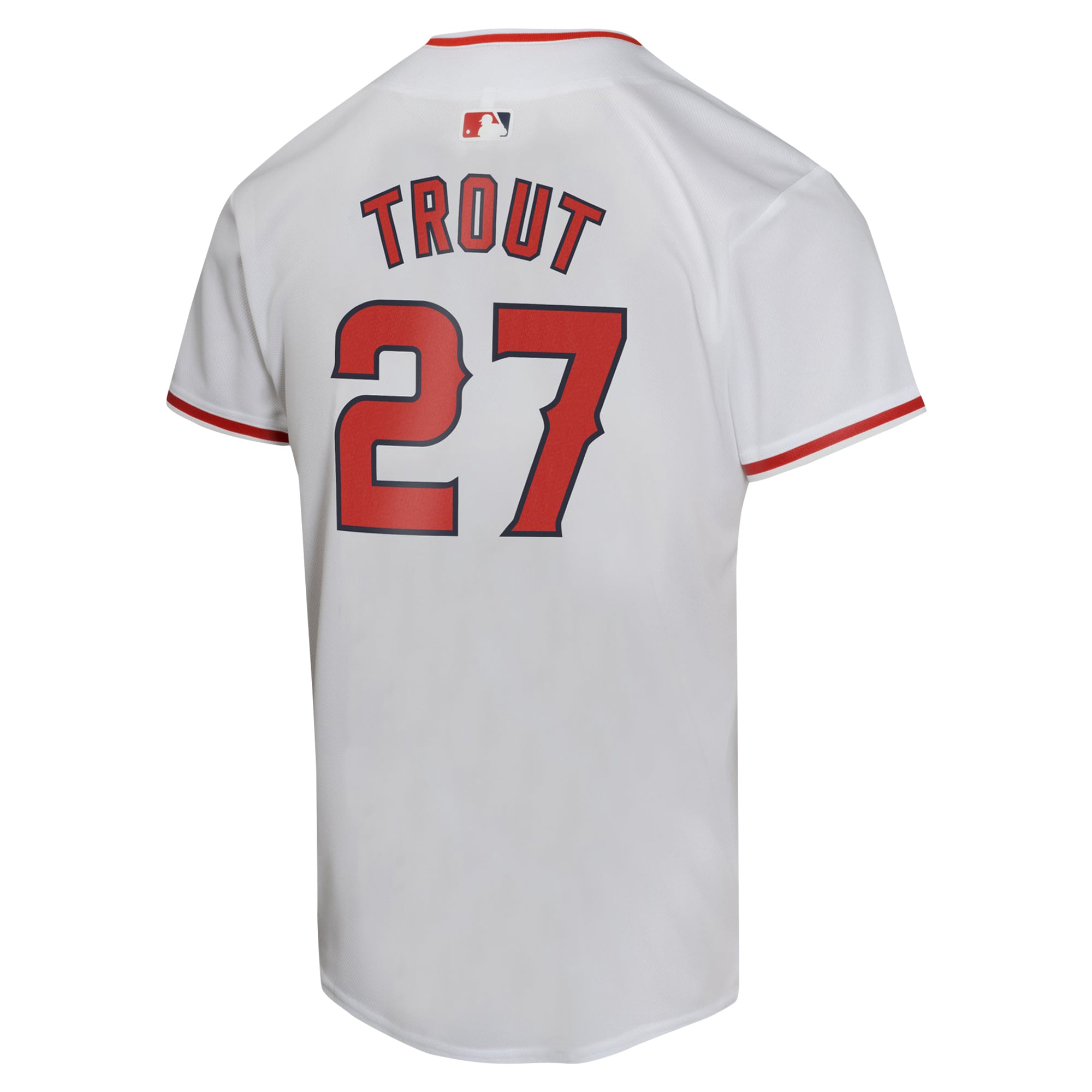 Mike Trout Los Angeles Angels Youth Home Game Player Jersey - White - Image 4