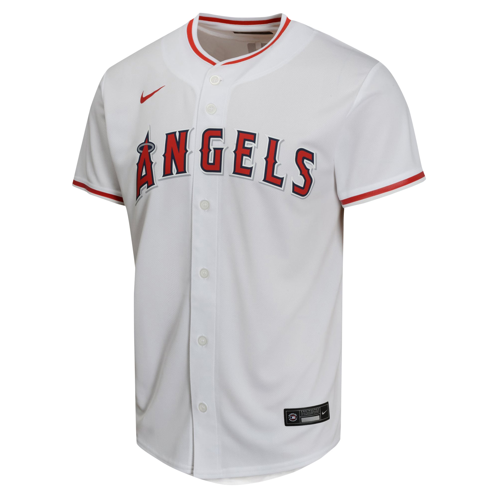 Mike Trout Los Angeles Angels Youth Home Game Player Jersey - White - Image 3