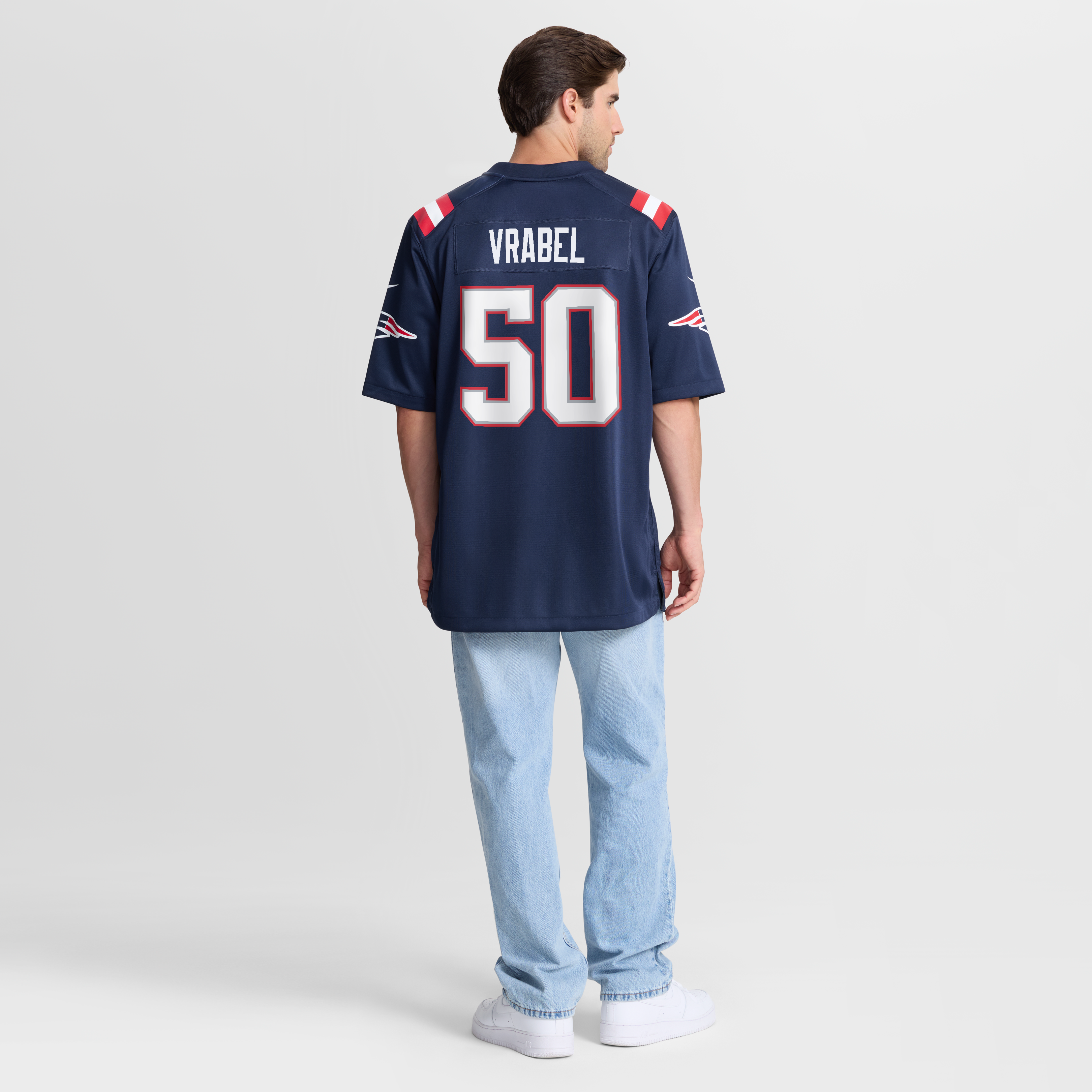Mike Vrabel New England Patriots Game Retired Player Jersey - Navy - Image 9