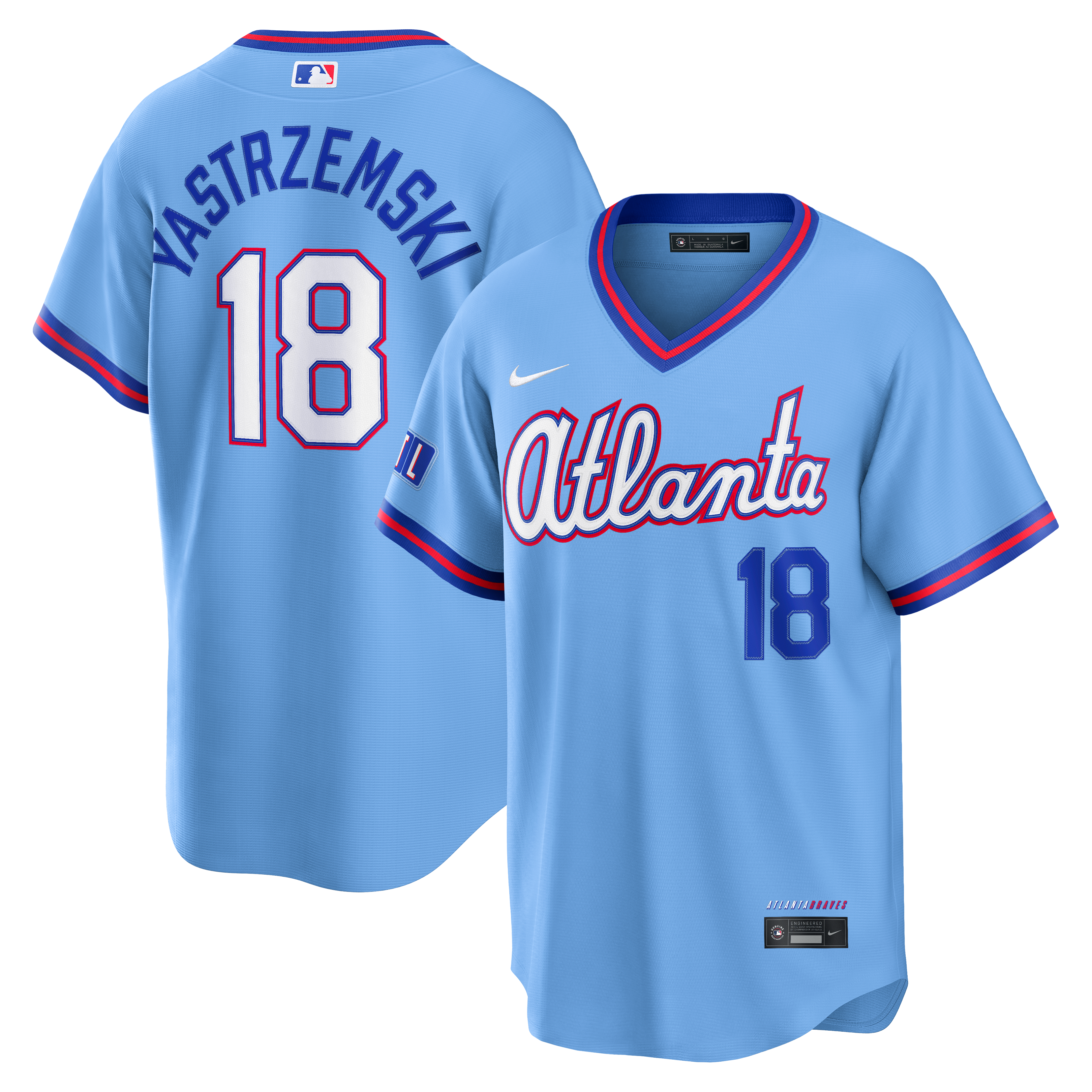Mike Yastrzemski Atlanta Braves 2026 City Connect Stadium Jersey - Powder Blue - Image 2