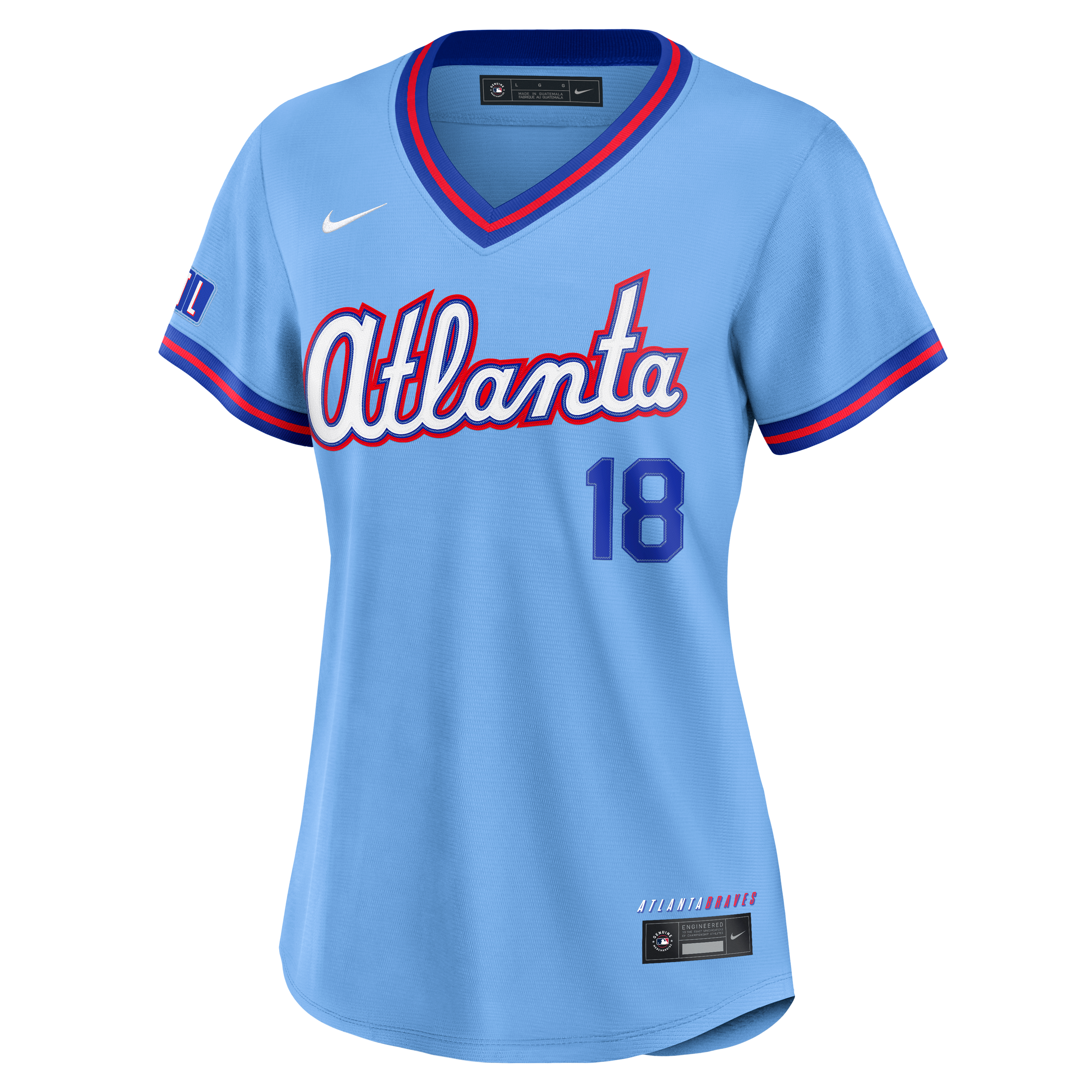 Mike Yastrzemski Atlanta Braves Women's 2026 City Connect Stadium Jersey - Powder Blue - Image 3