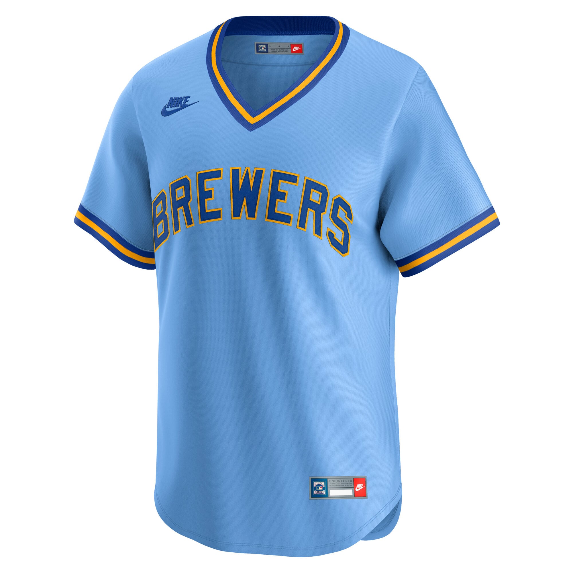 Milwaukee Brewers Cooperstown Collection Limited Jersey - Light Blue - Image 3
