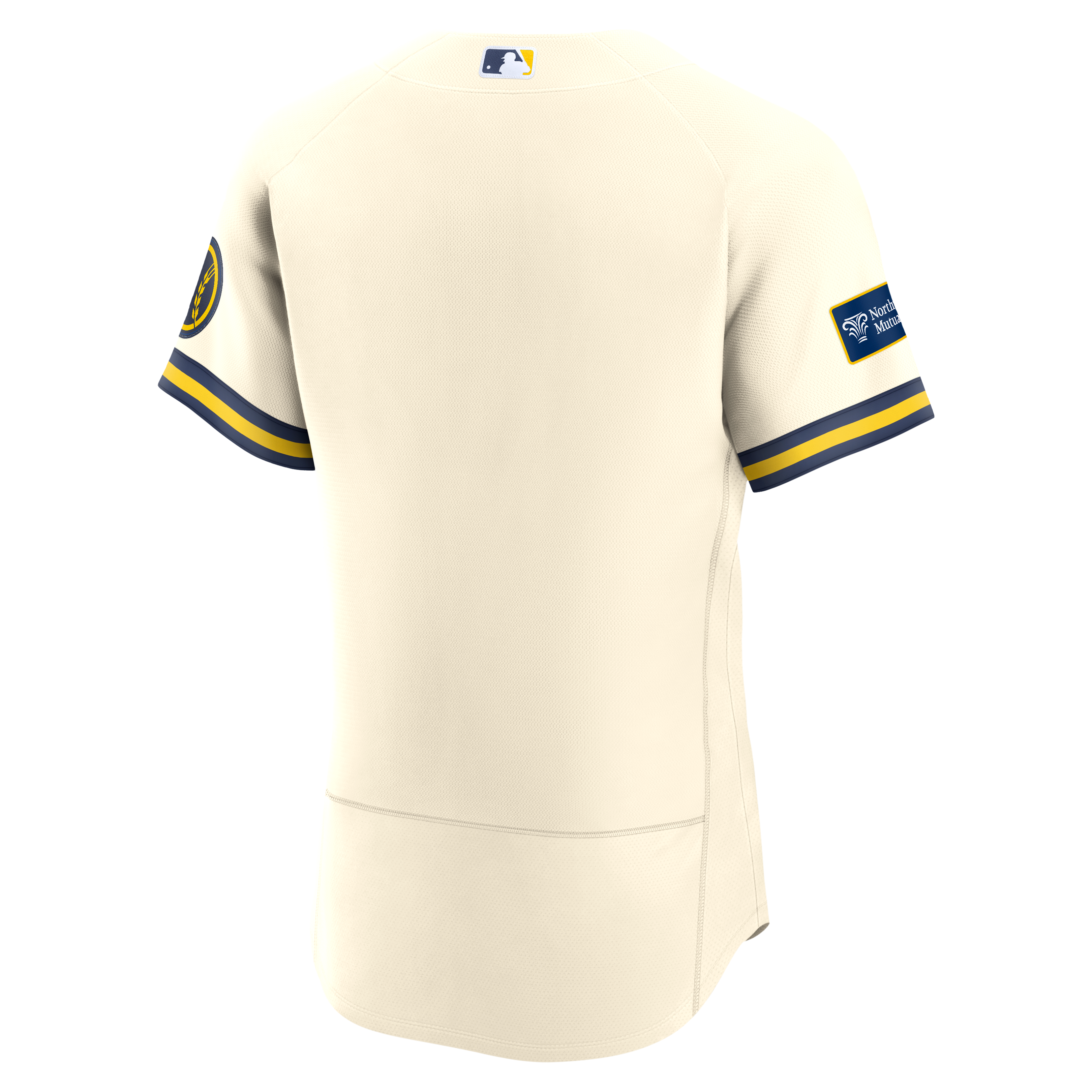 Milwaukee Brewers Home Sponsor Patch Jersey - Cream - Image 4