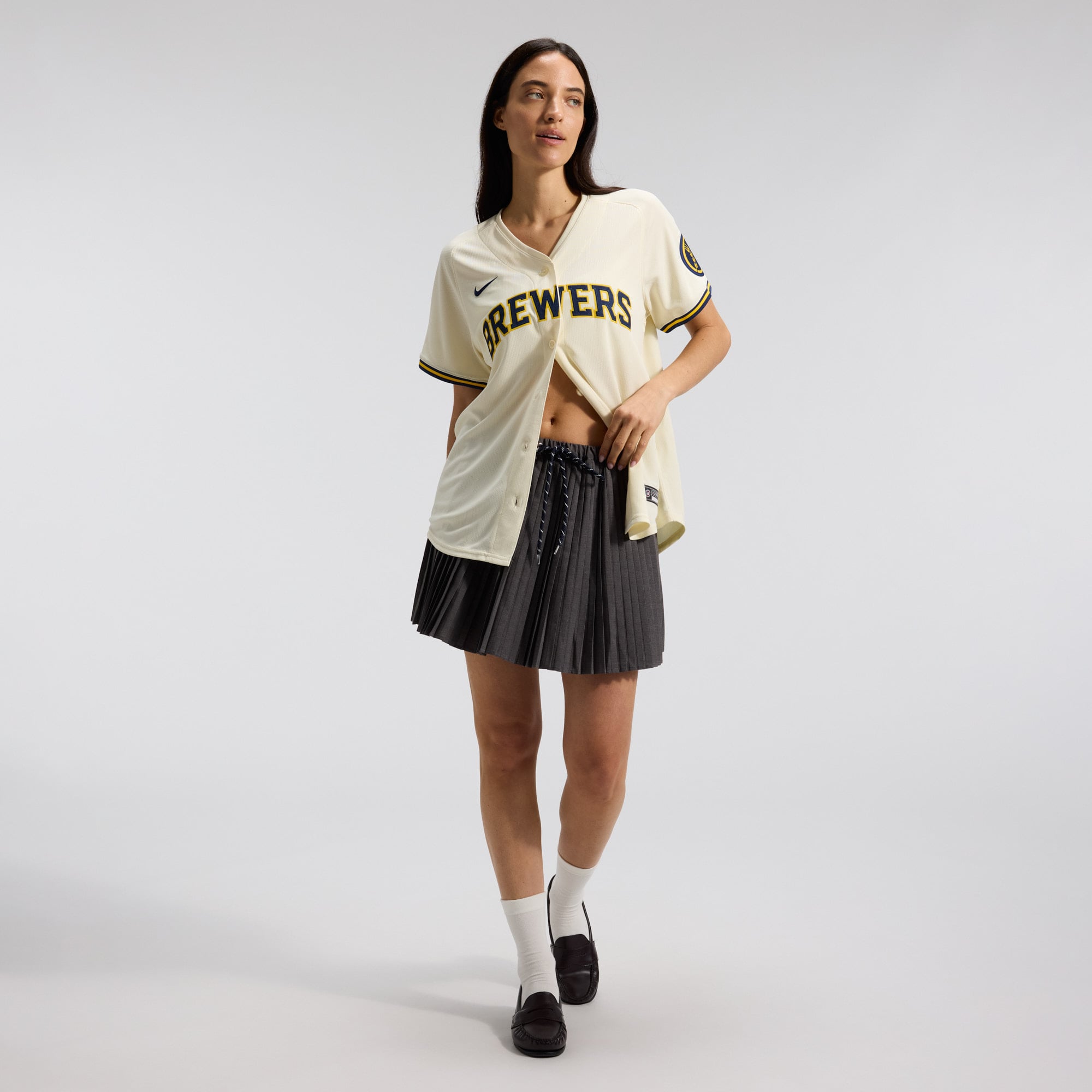 Milwaukee Brewers Women's Home Limited Jersey - Cream - Image 4