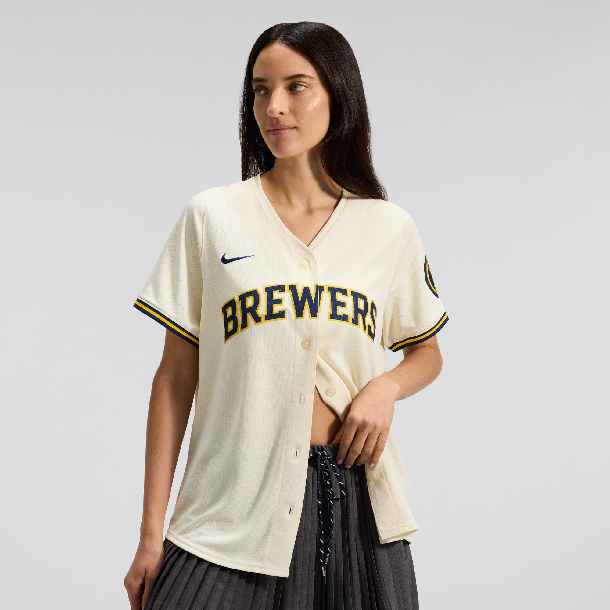Milwaukee Brewers Women's Home Limited Jersey - Cream - Image 2