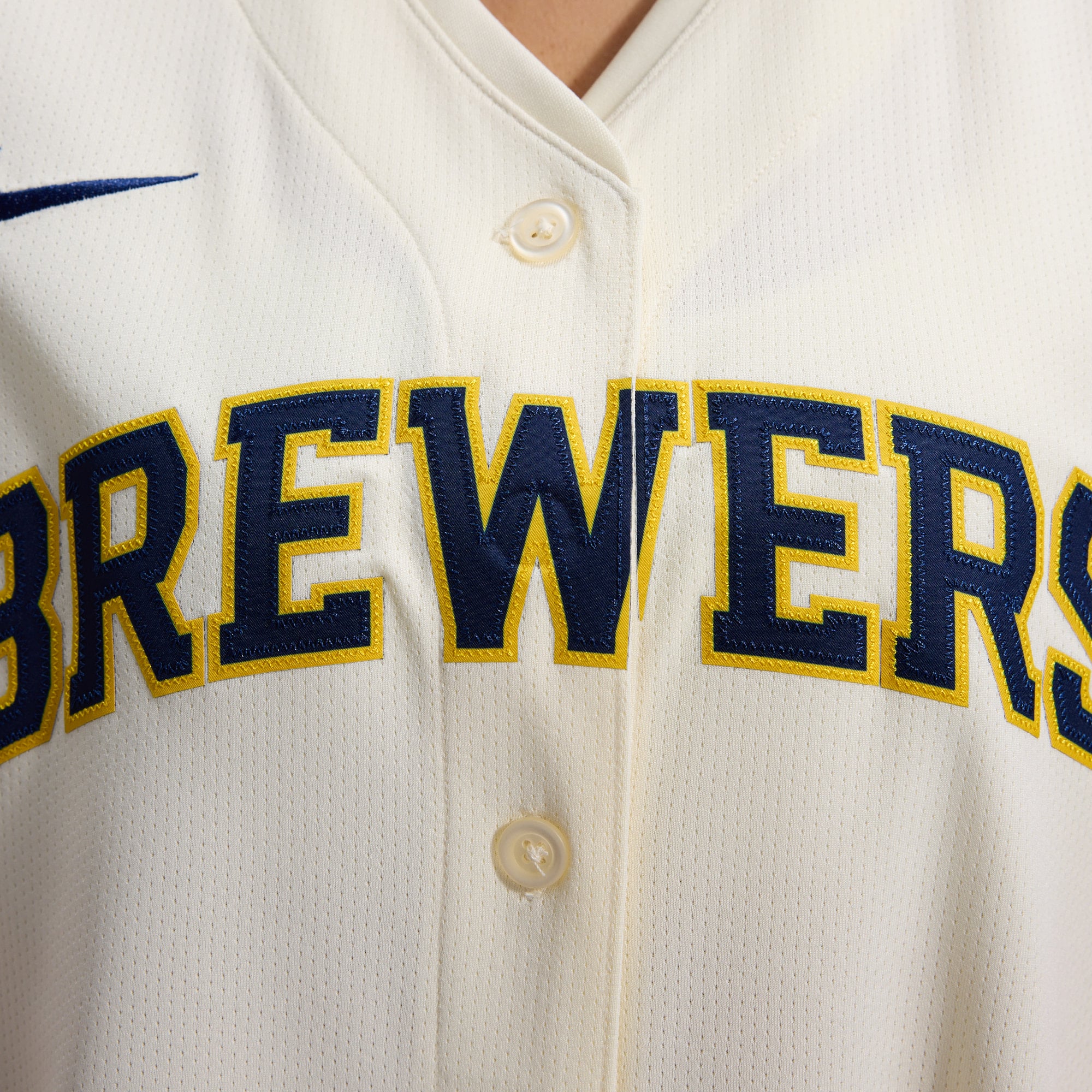 Milwaukee Brewers Women's Home Limited Jersey - Cream - Image 11