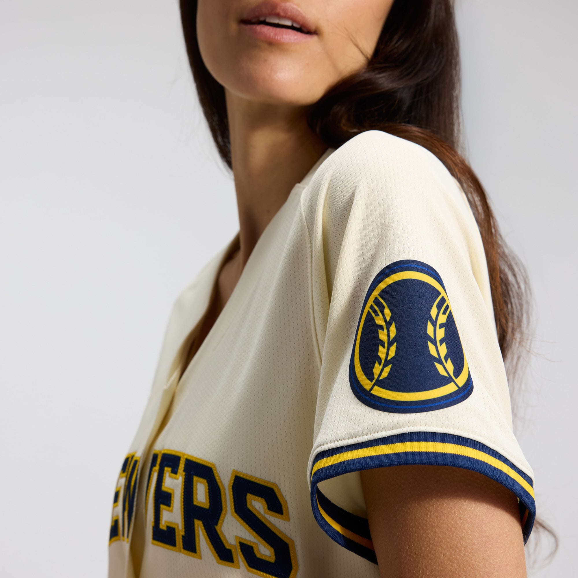 Milwaukee Brewers Women's Home Limited Jersey - Cream - Image 8