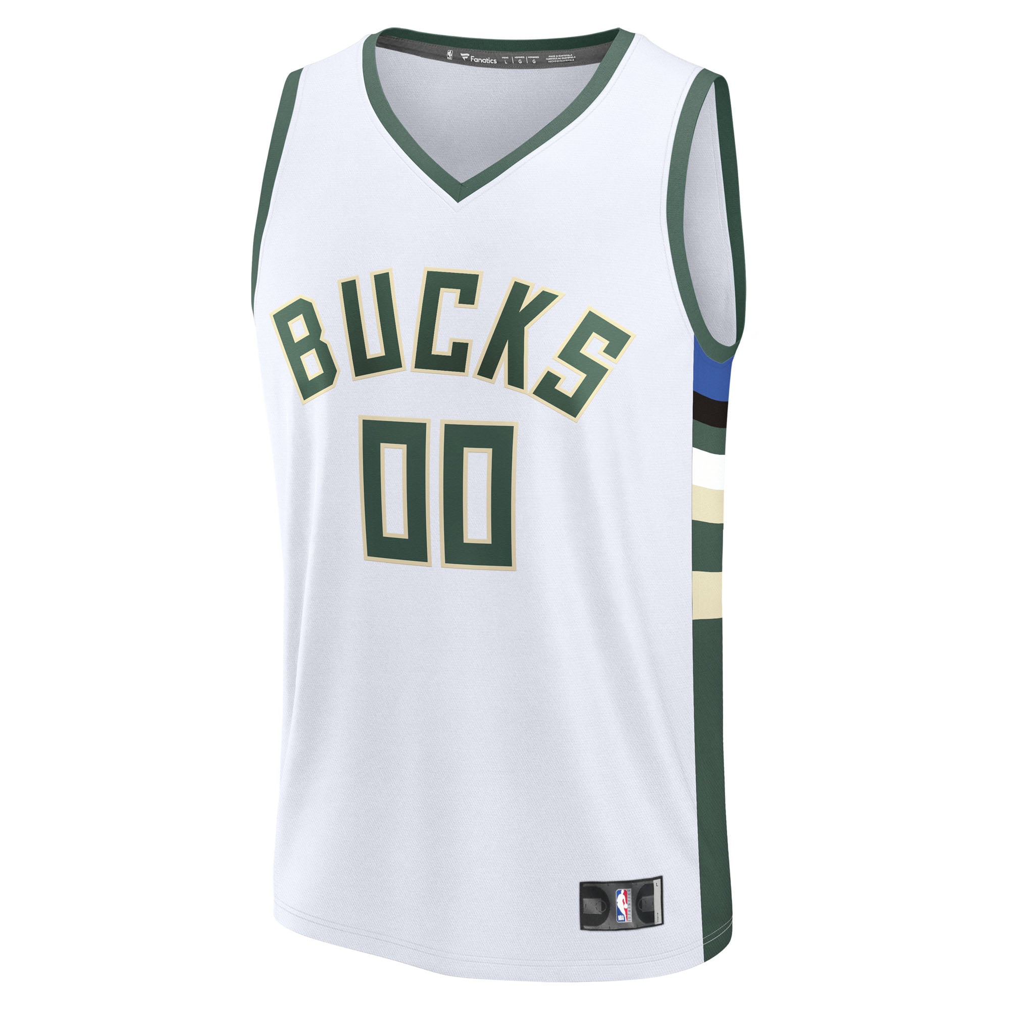 Milwaukee Bucks Youth Fast Break Custom Jersey - White - Association Edition - White - Image 3