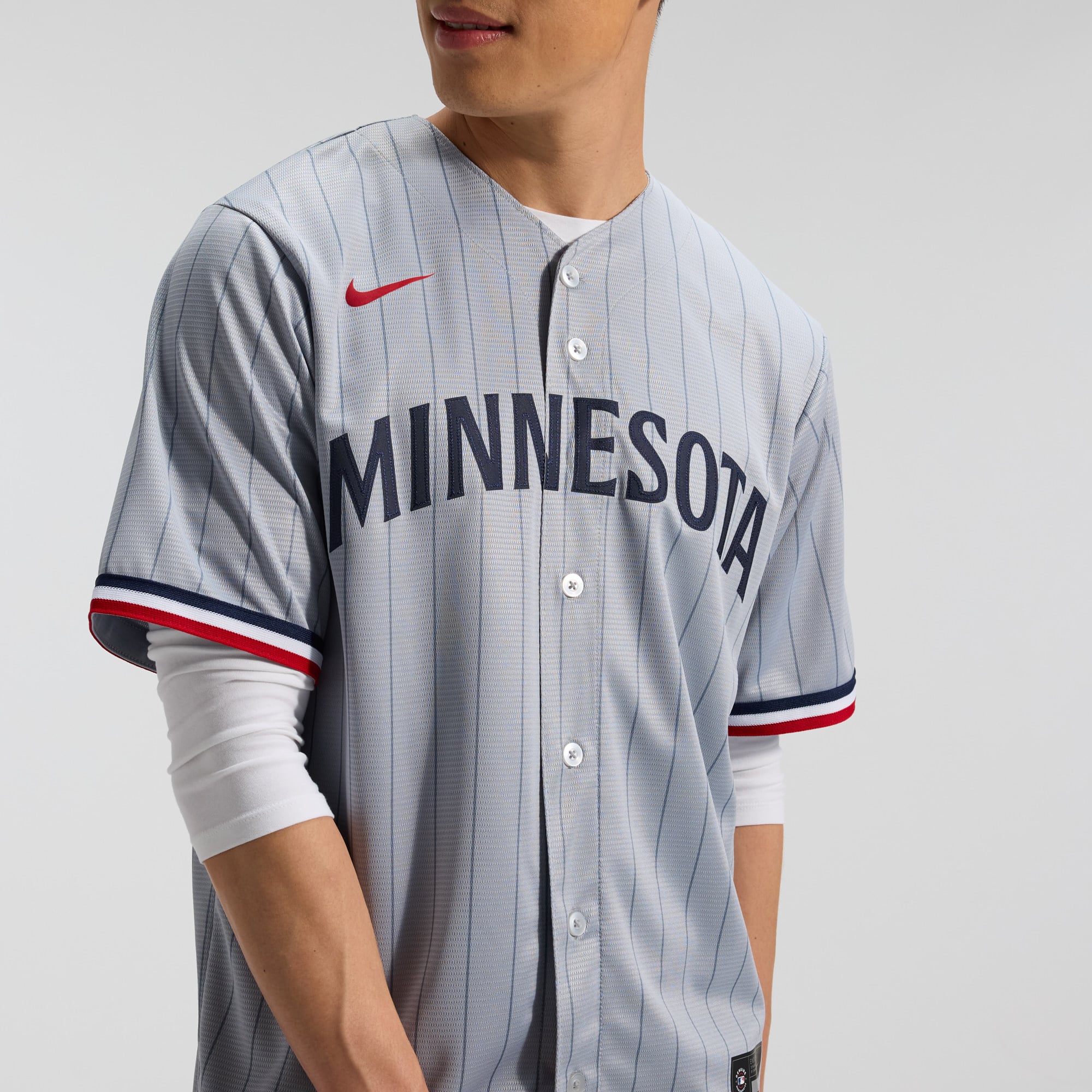 Minnesota Twins Alternate Team Logo Jersey - Gray - Image 8