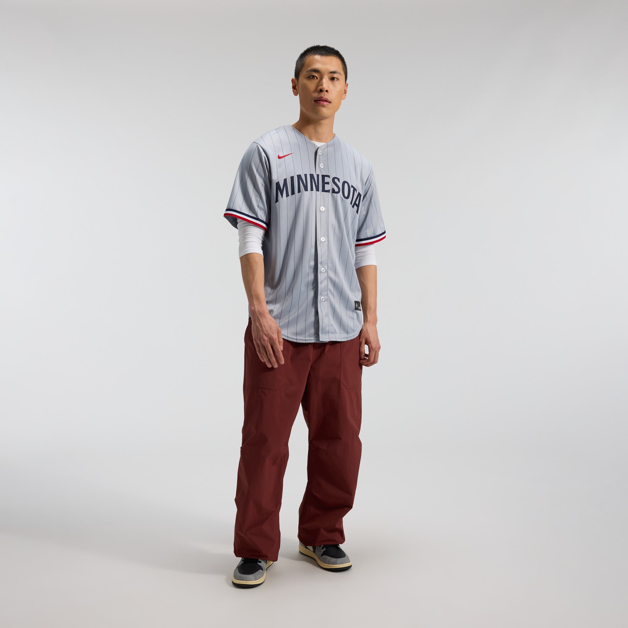 Minnesota Twins Alternate Team Logo Jersey - Gray - Image 4