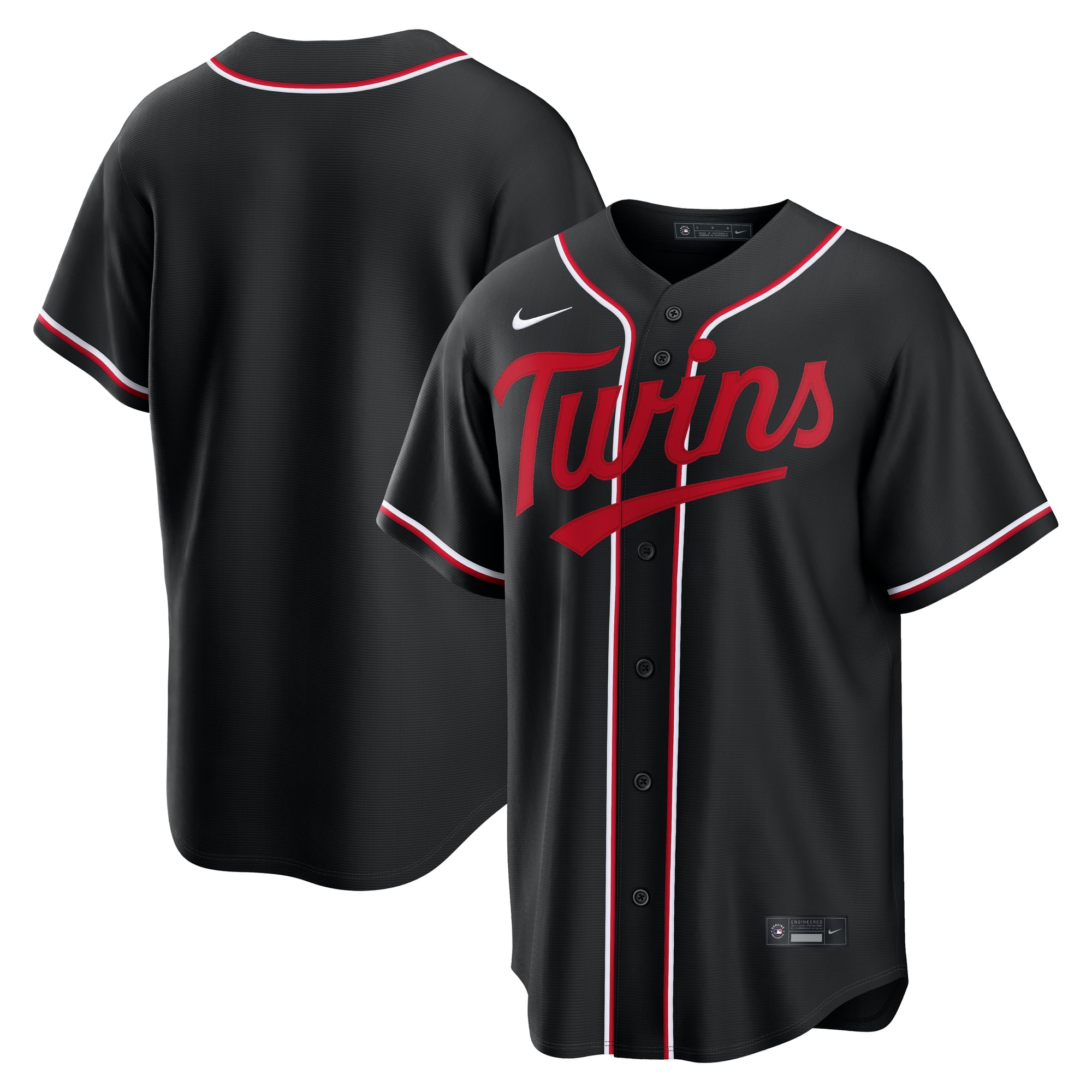 Minnesota Twins Fashion Black Out Jersey - Image 2