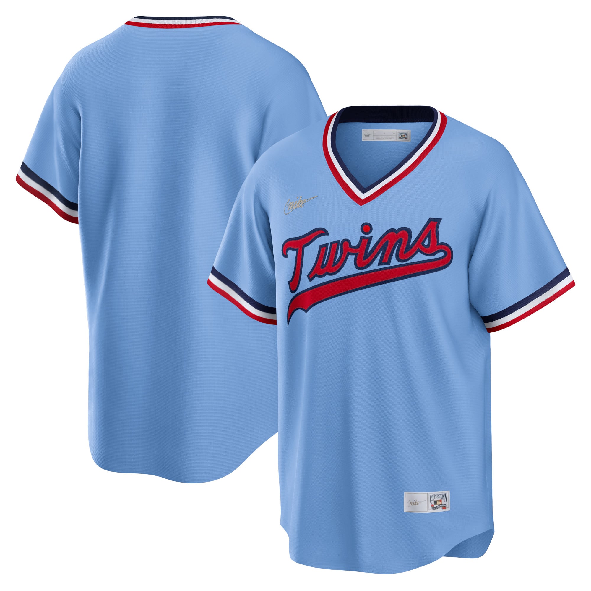 Minnesota Twins Road Cooperstown Collection Team Jersey - Light Blue - Image 2