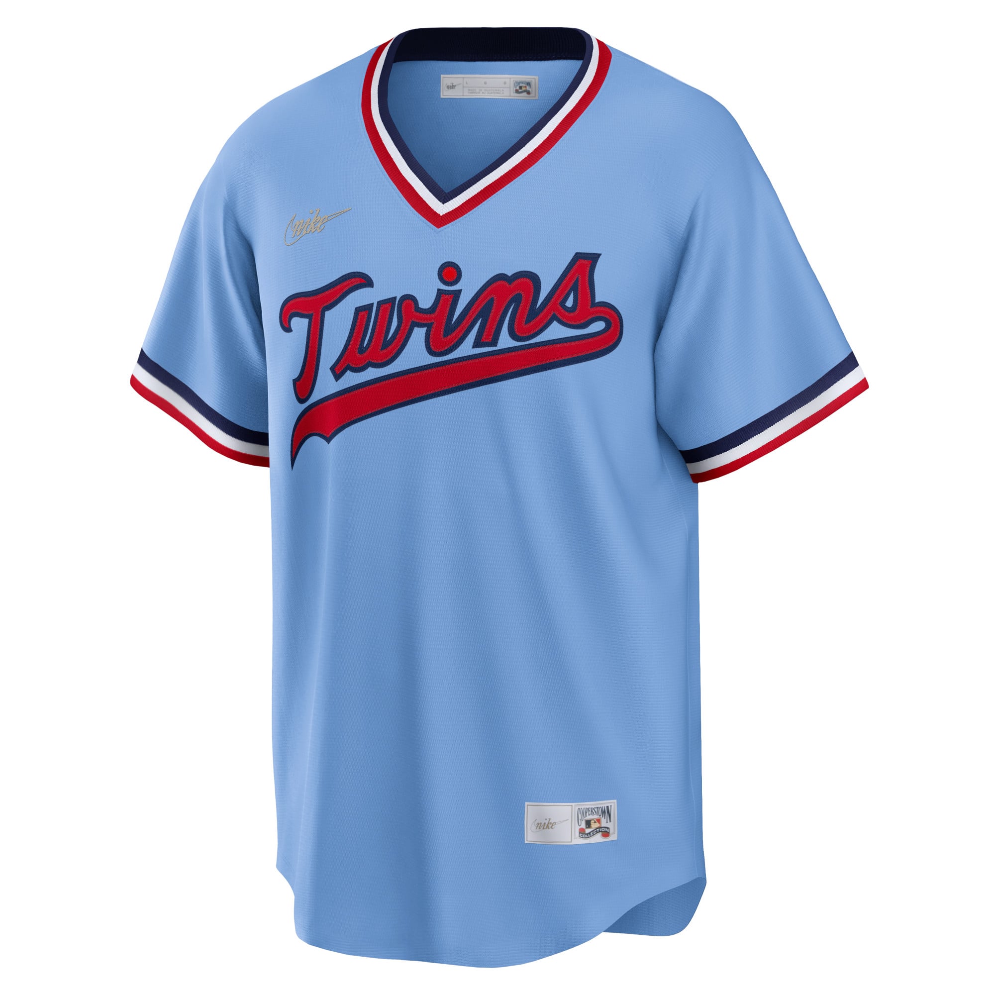 Minnesota Twins Road Cooperstown Collection Team Jersey - Light Blue - Image 3
