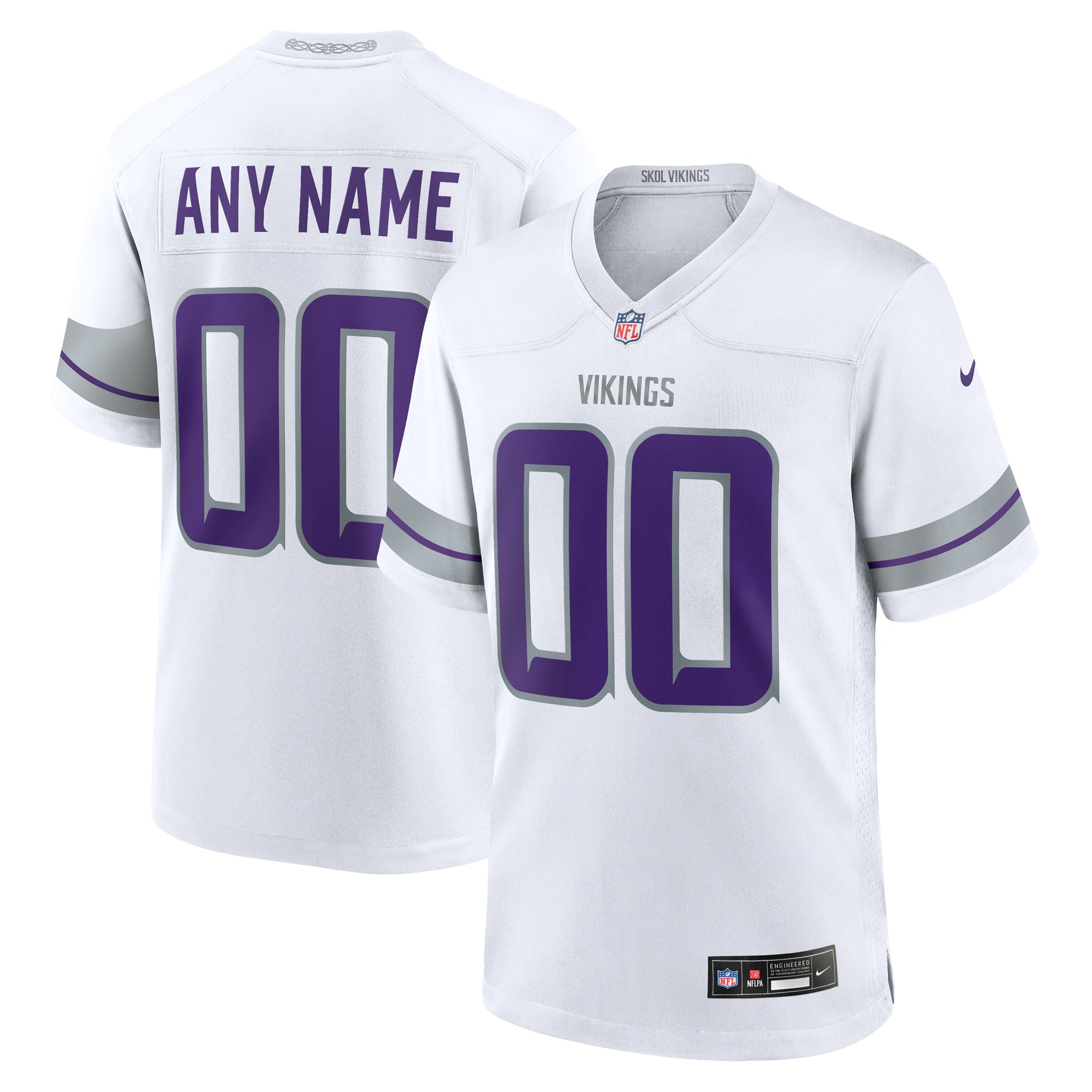 Minnesota Vikings Classic Custom Game Jersey - White