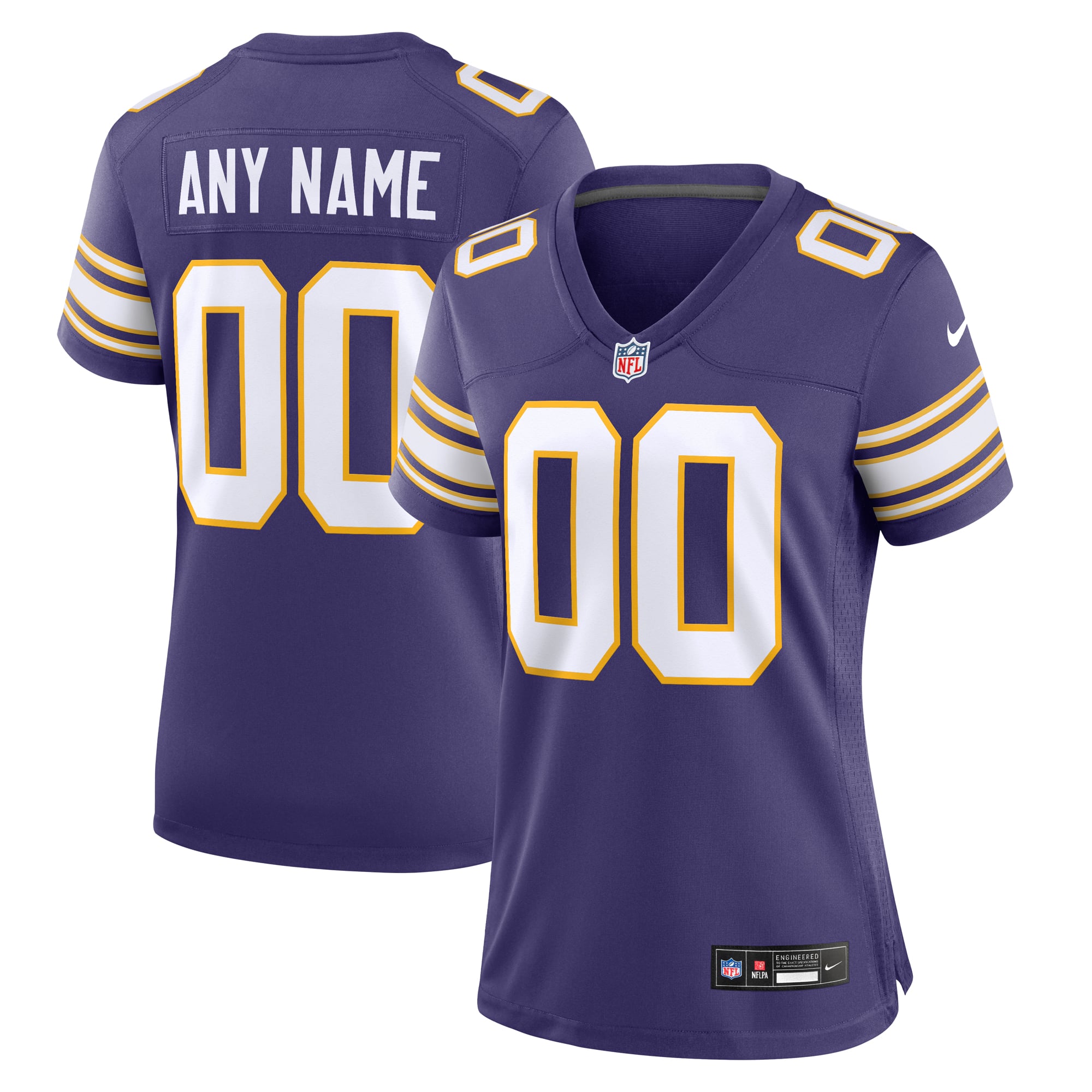Minnesota Vikings Women's Classic Custom Game Jersey - Purple - Image 2