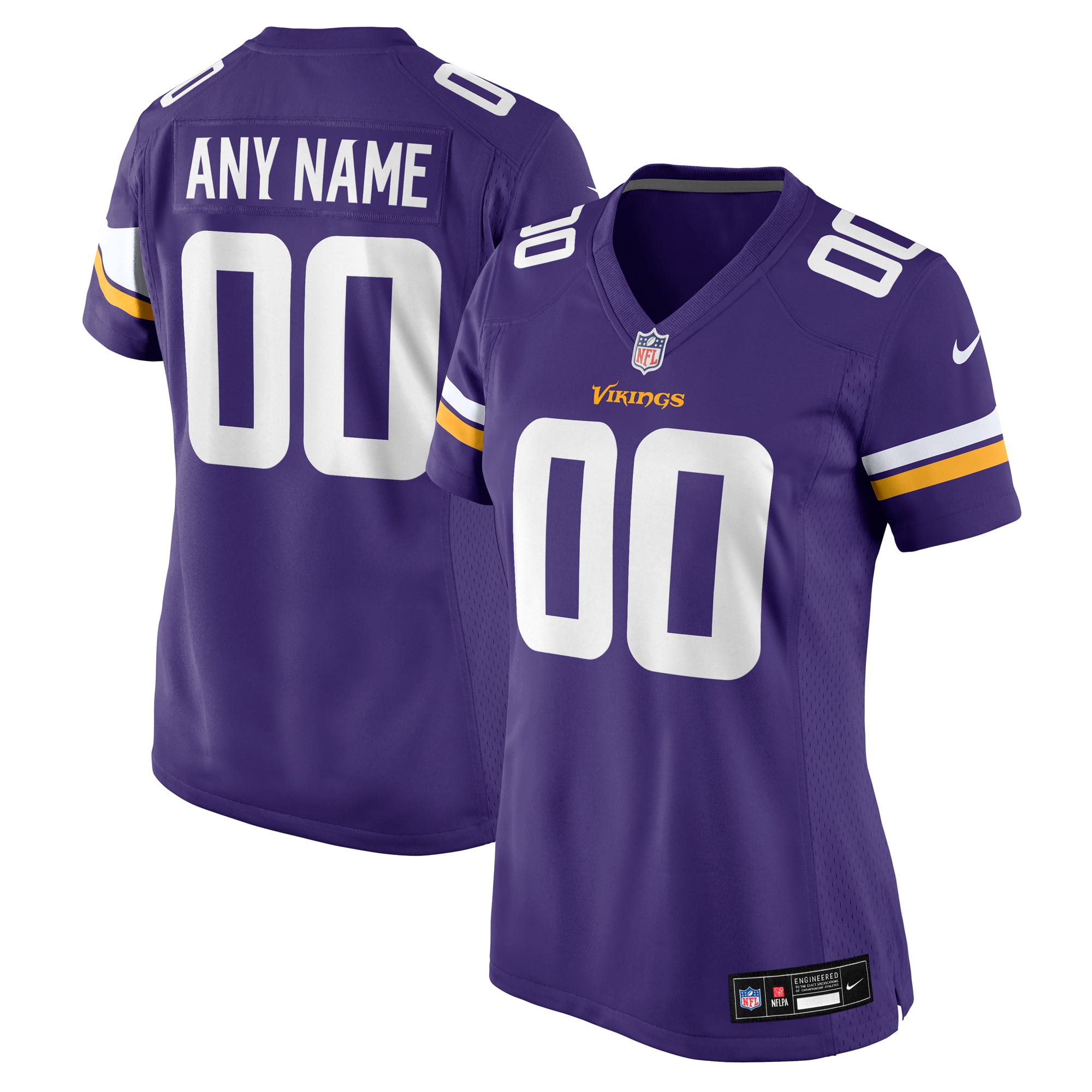 Minnesota Vikings Women's Custom Game Jersey - Purple
