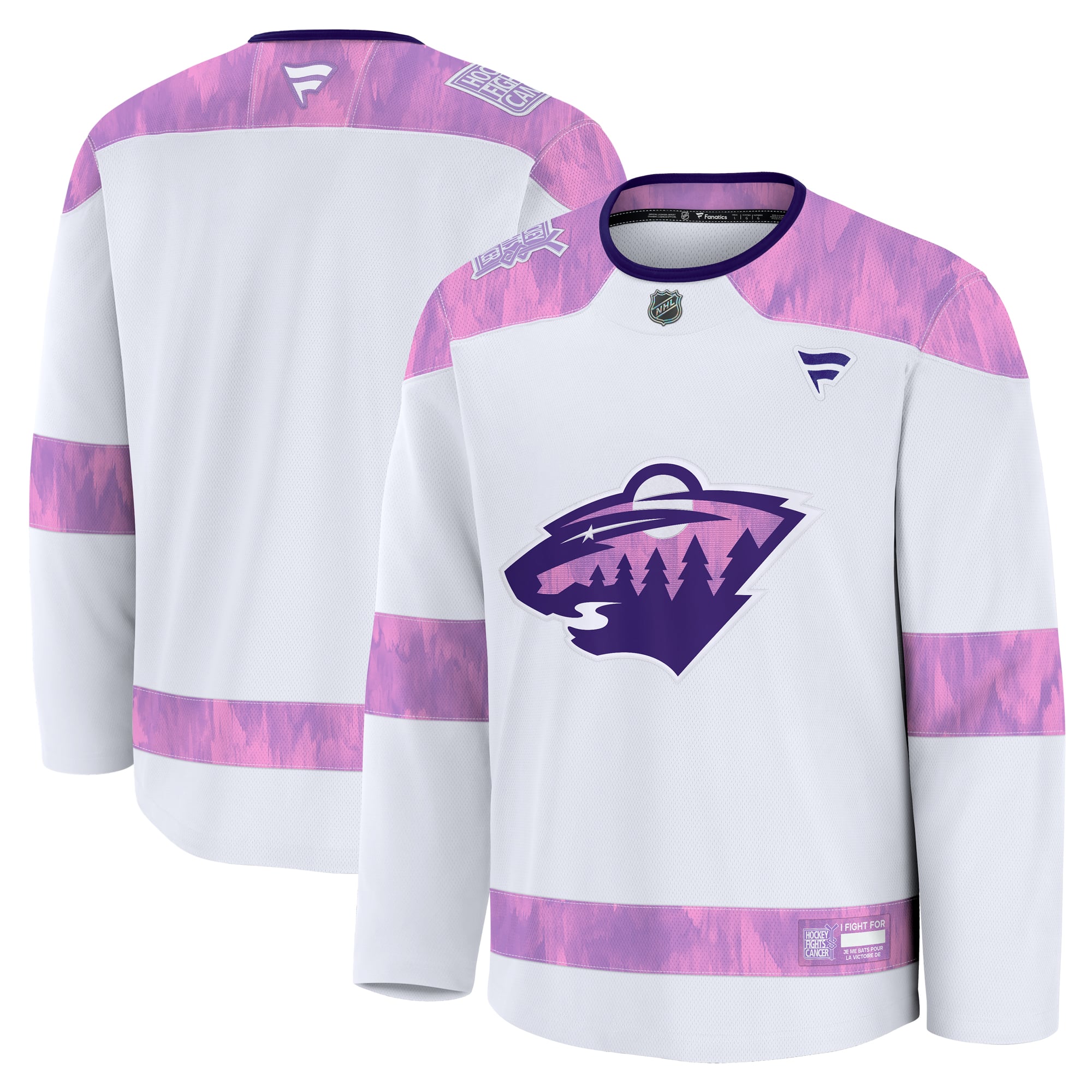 Minnesota Wild 2024 Hockey Fights Cancer Practice Jersey - White - Image 2
