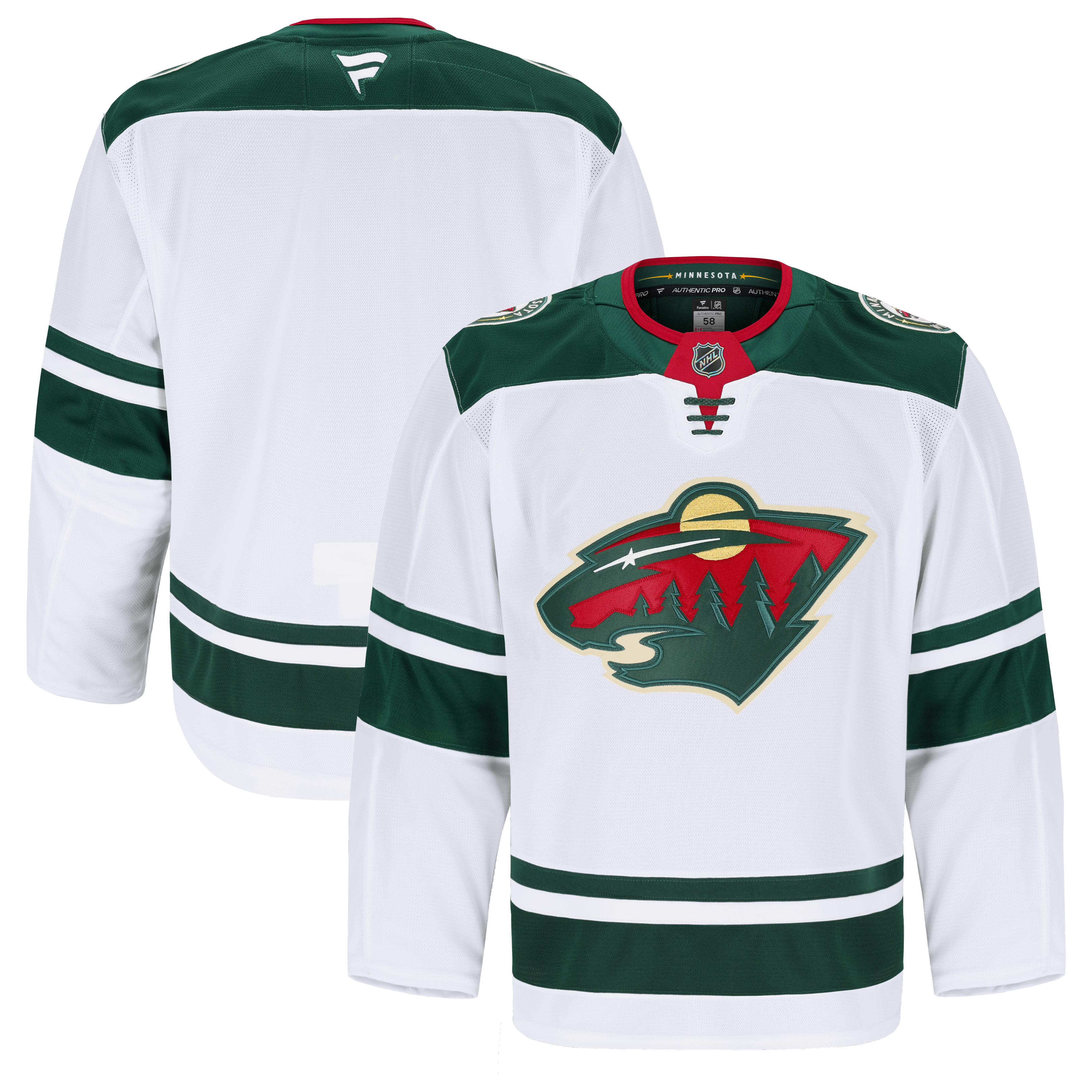 Minnesota Wild Away Pro Jersey - White - Image 2