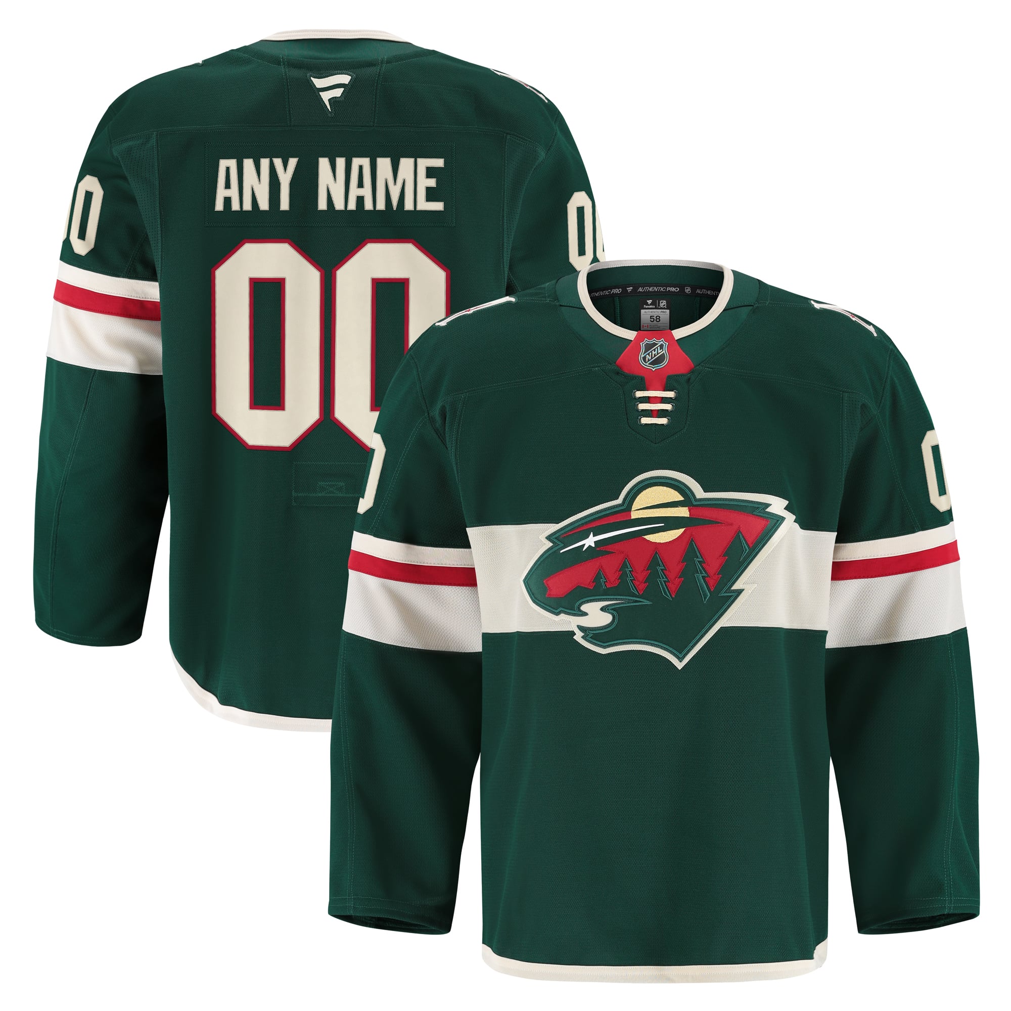 Minnesota Wild Home Pro Custom Jersey - Green