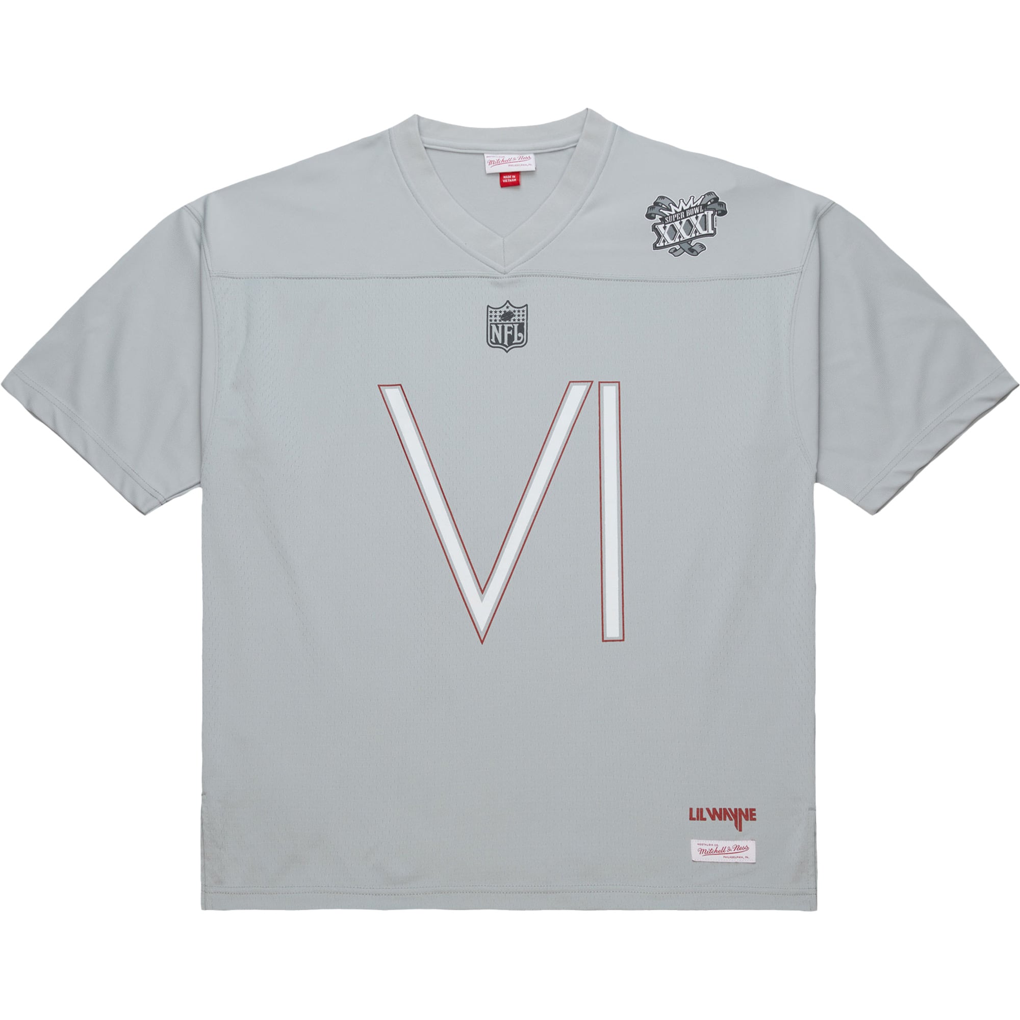 x x Lil Wayne Super Bowl XXXI Tha Carter VI Fashion Jersey - Gray - Image 3