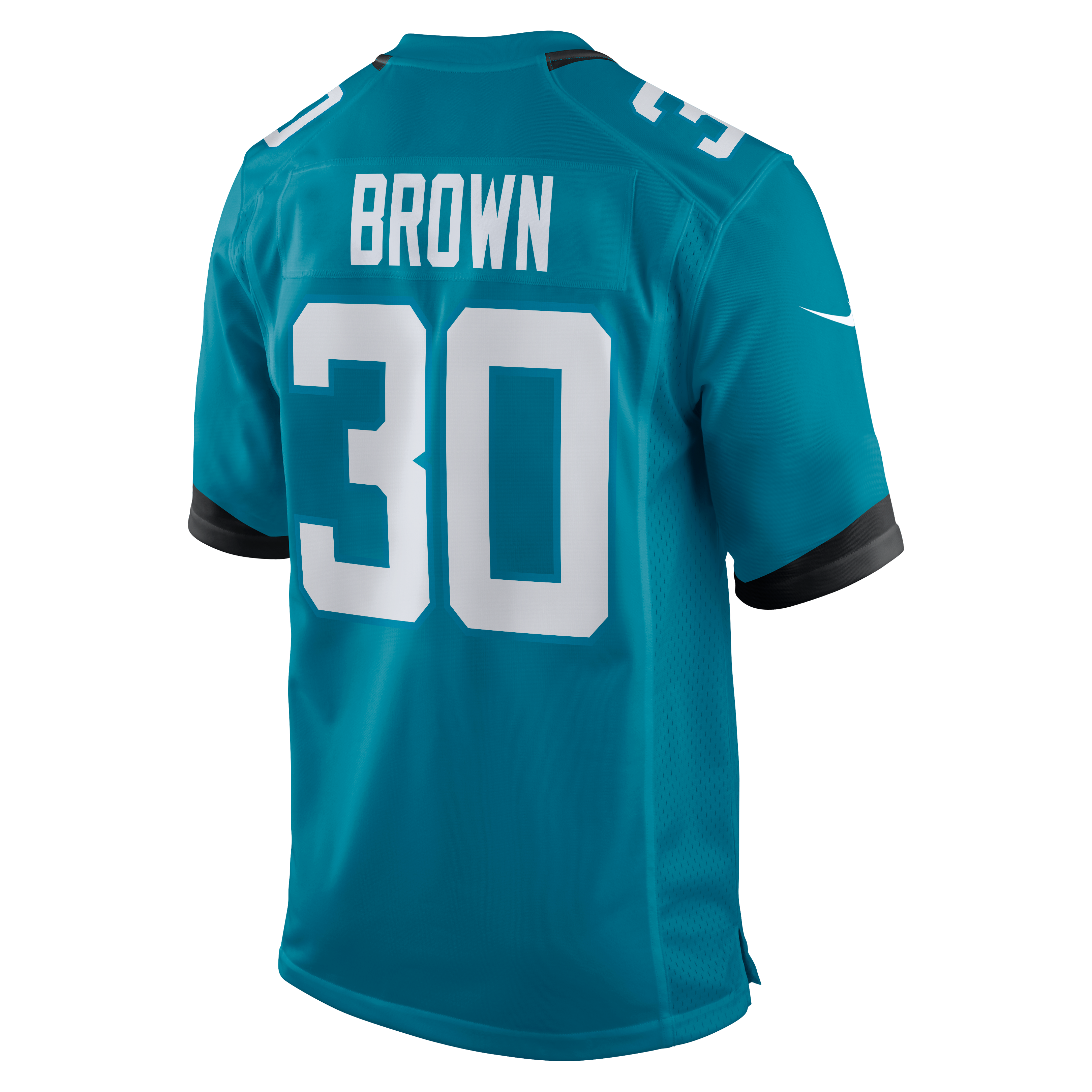 Montaric Brown Jacksonville Jaguars Game Player Jersey - Teal - Image 4