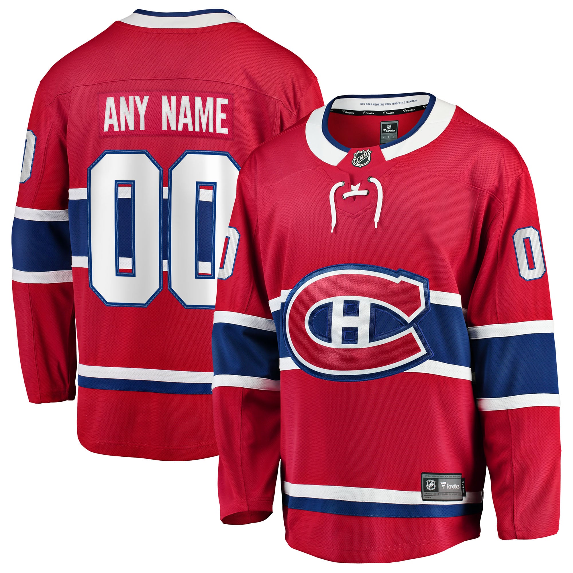 Montreal Canadiens Home Breakaway Custom Jersey - Red