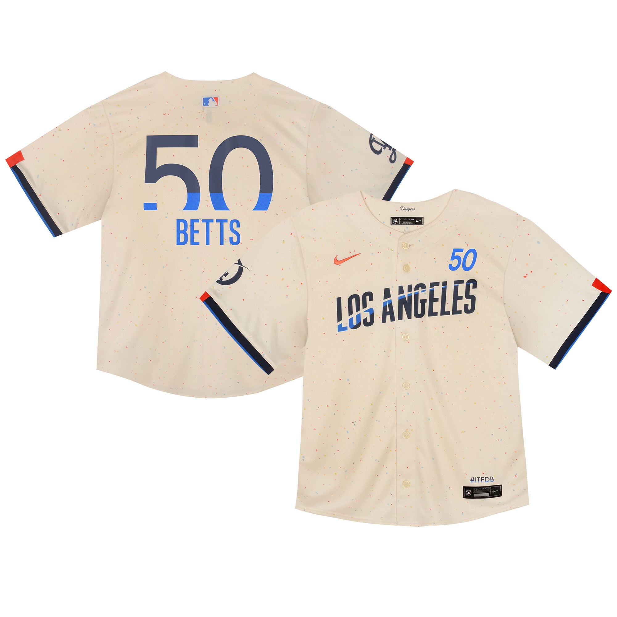 Mookie Betts Los Angeles Dodgers Toddler 2024 City Connect Limited Player Jersey - Cream - Image 2