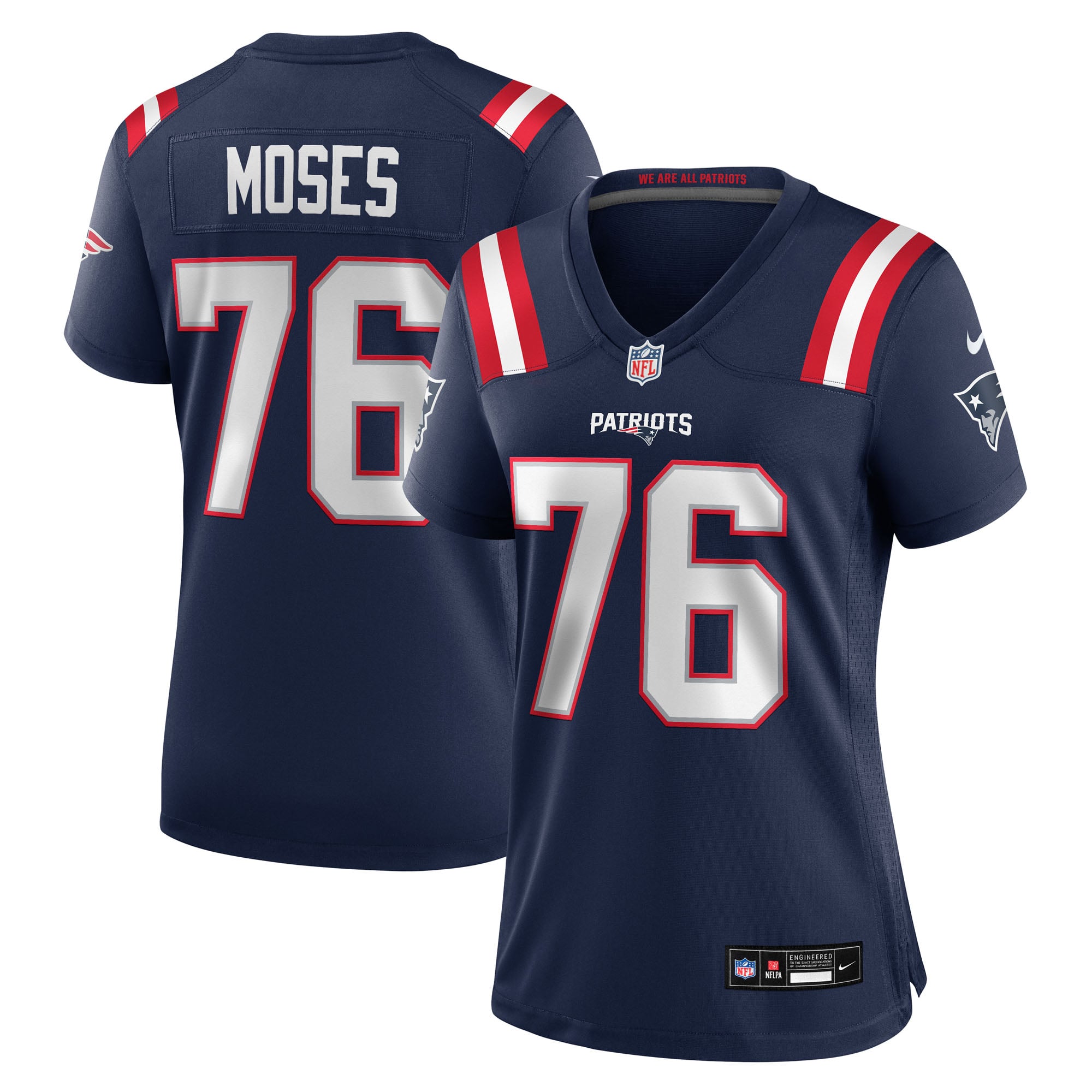 Morgan Moses New England Patriots Women's Team Game Jersey - Navy - Image 2