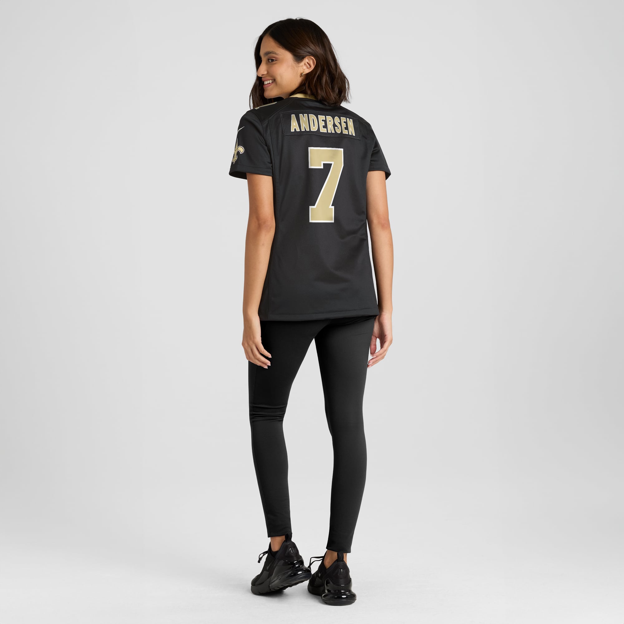 Morten Andersen New Orleans Saints Women's Game Retired Player Jersey - Black - Image 6
