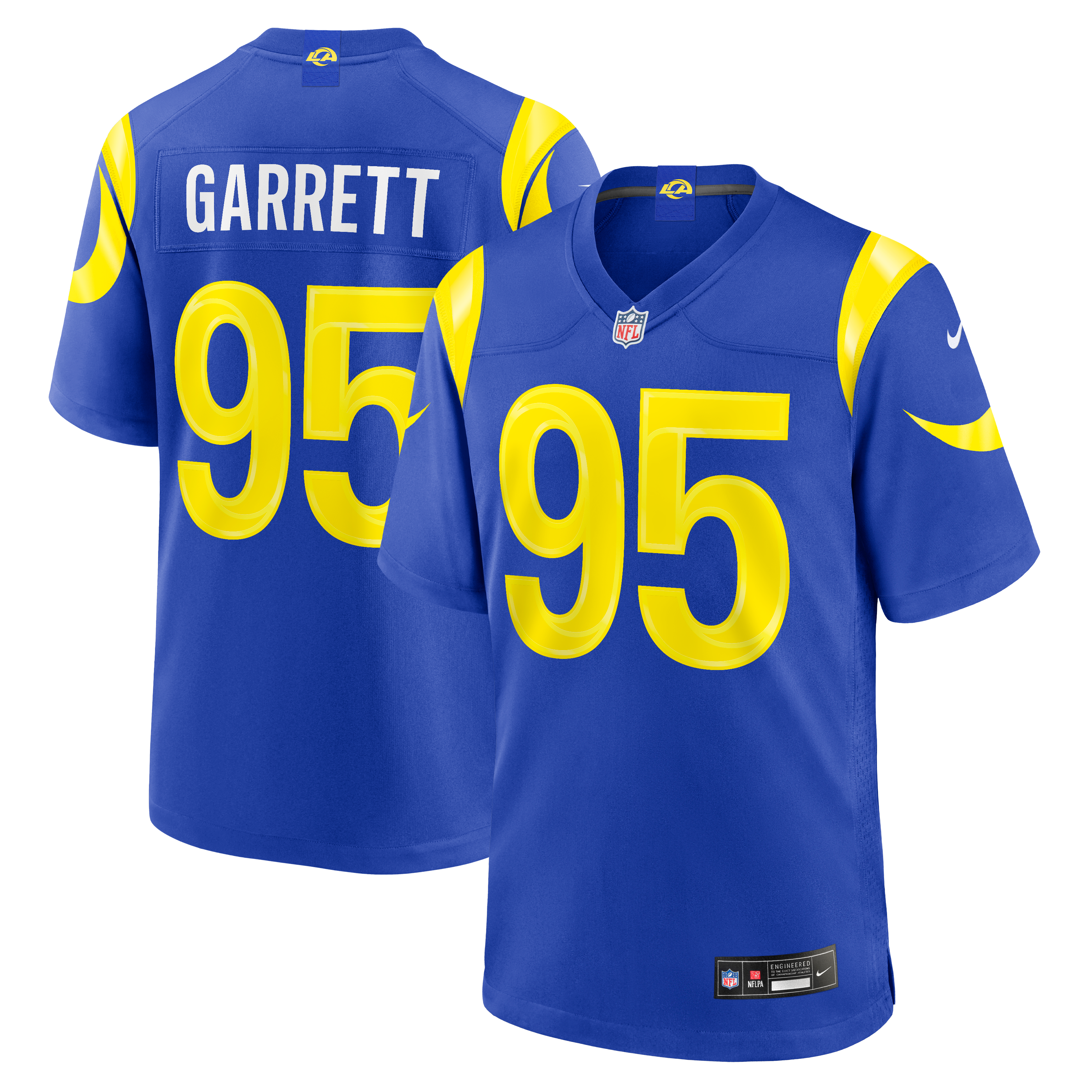 Myles Garrett Los Angeles Rams Fearsome White Game Jersey - Royal - Image 2