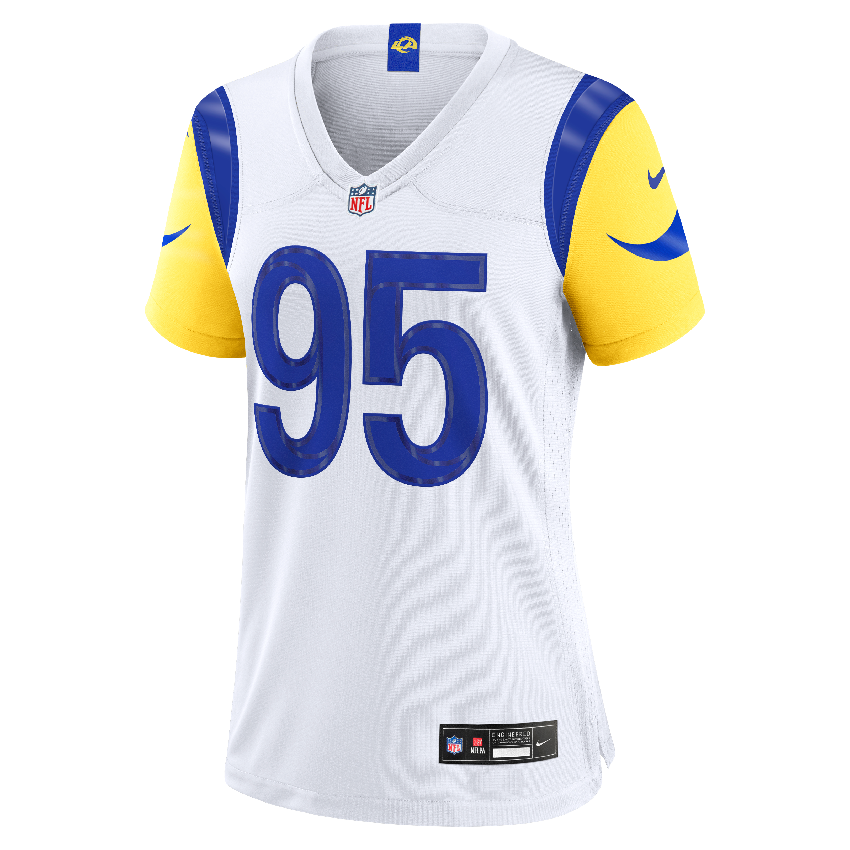 Myles Garrett Los Angeles Rams Women's Classic Sol Game Jersey - White - Image 3