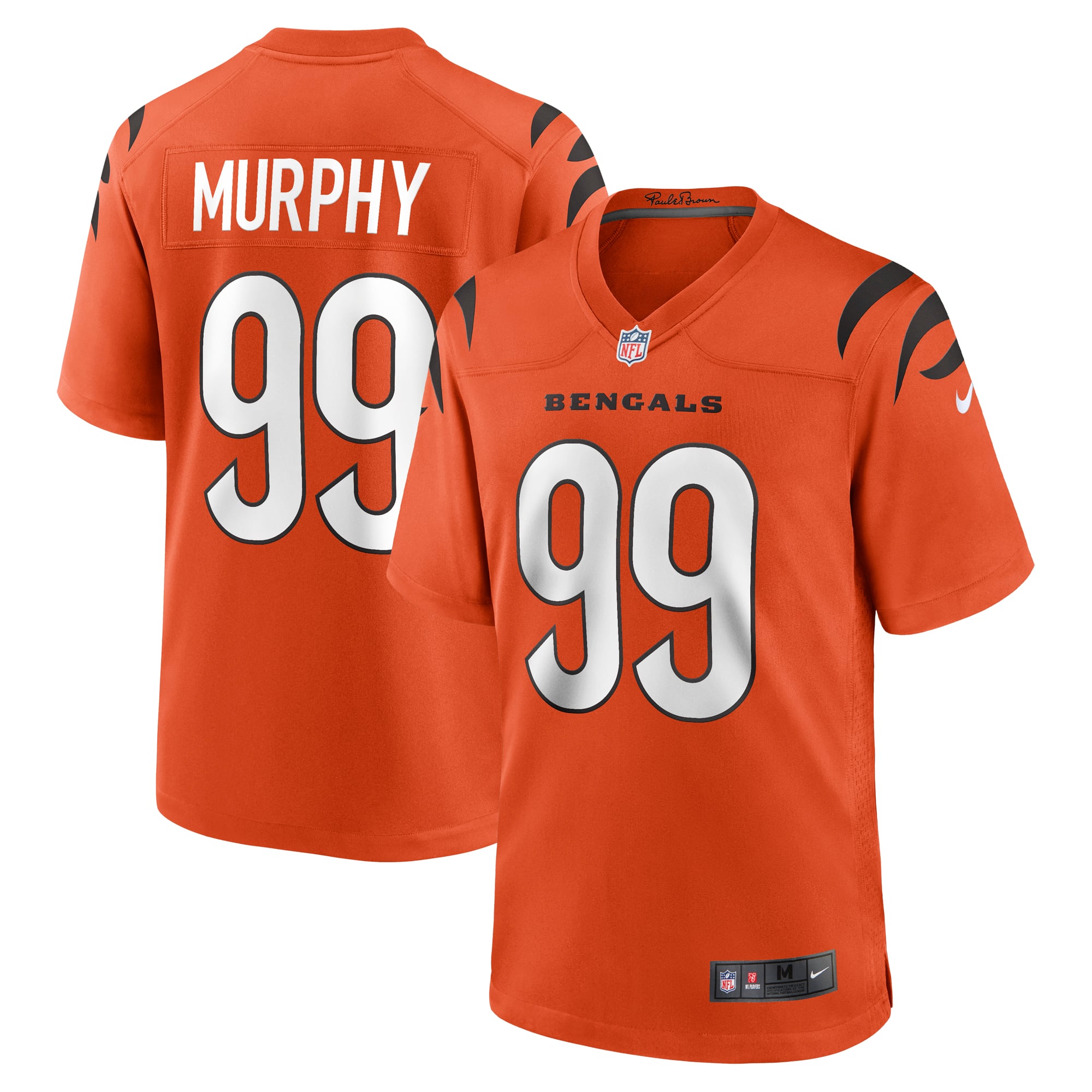 Myles Murphy Cincinnati Bengals Team Game Jersey - Orange - Image 2